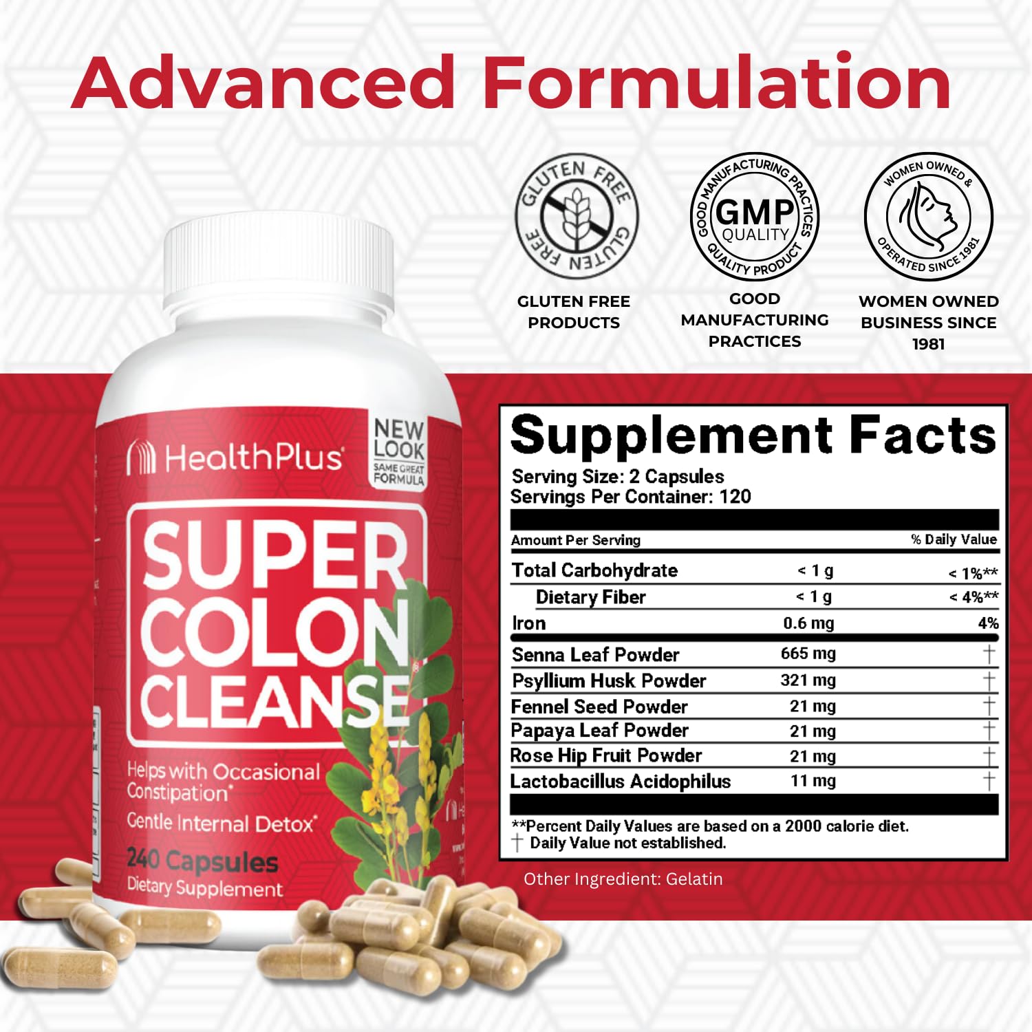 Foto 3 pulgar | Colon Cleanse Health Plus Super 10 Day Detox 240 Cápsulas - Venta Internacional.