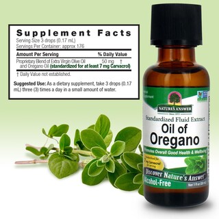 Foto 3 | Suplemento De Extracto De 30 Ml De Aceite De Hoja De Orégano De Nature's Answer - Venta Internacional.