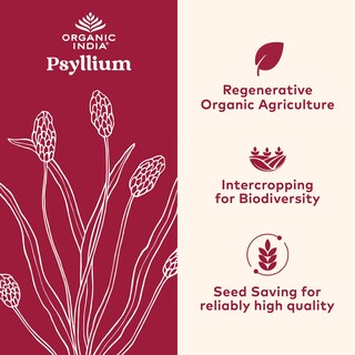 Foto 2 | Suplemento De Fibra Organic India En Polvo De Cáscara De Psyllium Entera 350 Ml - Venta Internacional.