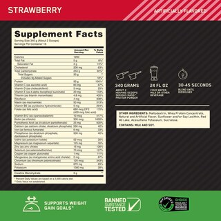 Foto 3 | Proteína En Polvo Para Ganar Peso Optimum Nutrition Serious Mass - Venta Internacional.