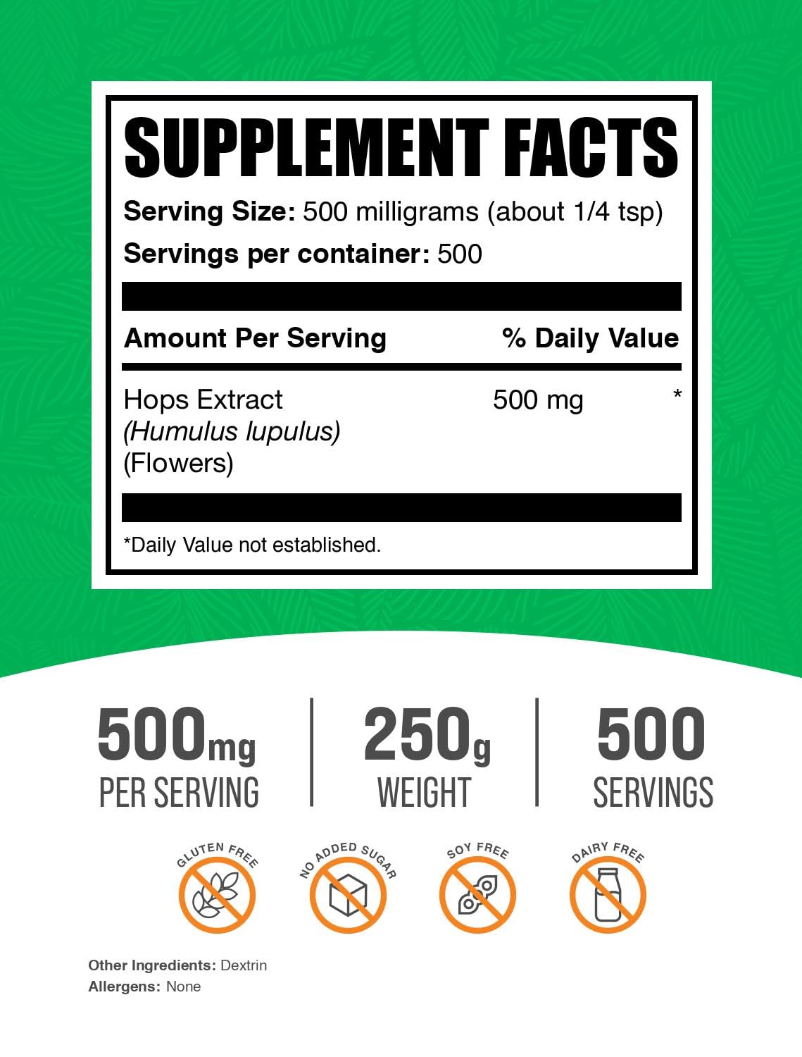 Foto 3 pulgar | Extracto De Lúpulo En Polvo Bulksupplements.com 250 G (paquete De 1) - Venta Internacional.