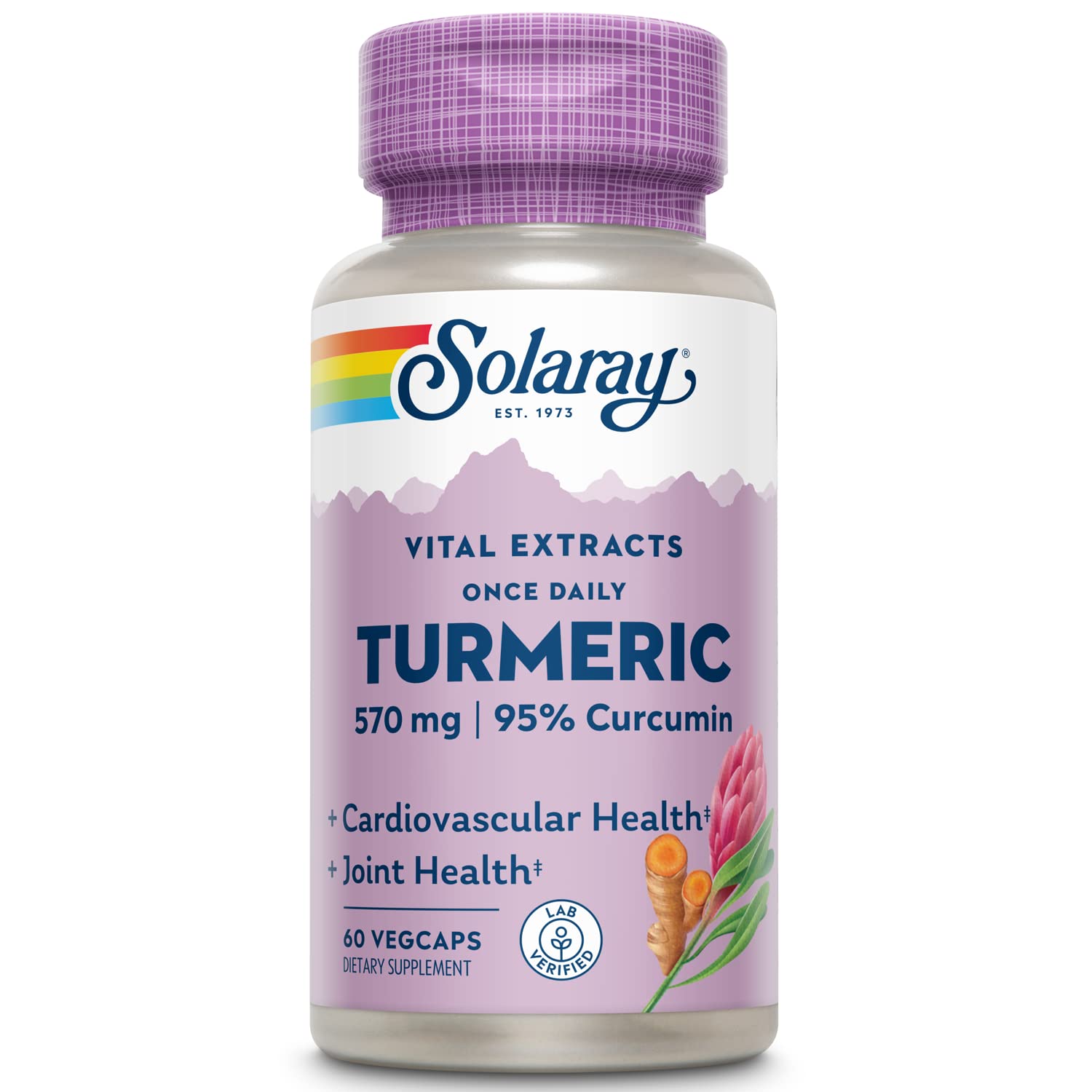 Foto 2 pulgar | Suplemento Solaray: Extracto De Raíz De Cúrcuma, 600 Mg, 60 Cápsulas Vegetales - Venta Internacional.