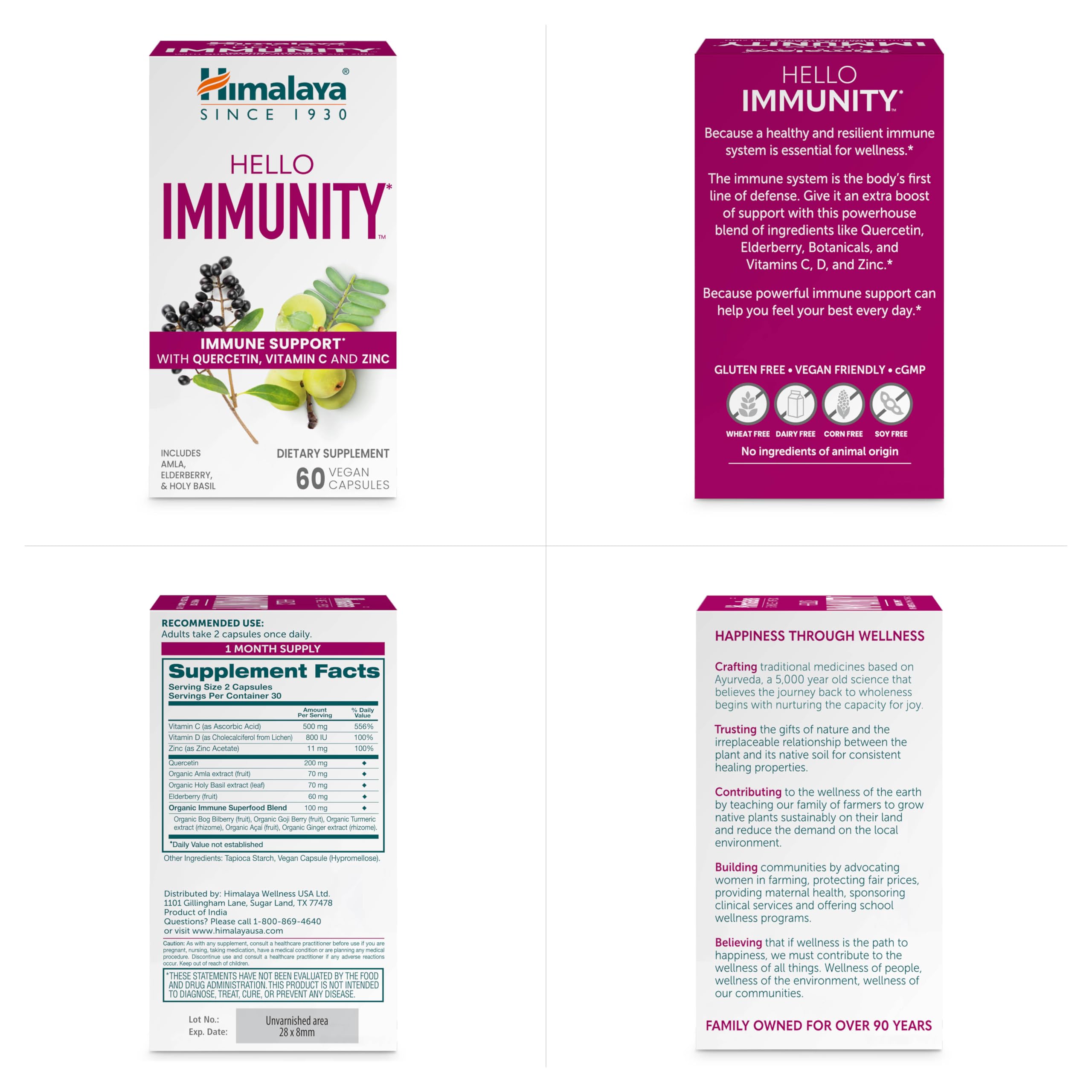 Foto 8 pulgar | Suplementos Himalaya Hello Immunity 60 Cápsulas - Venta Internacional.