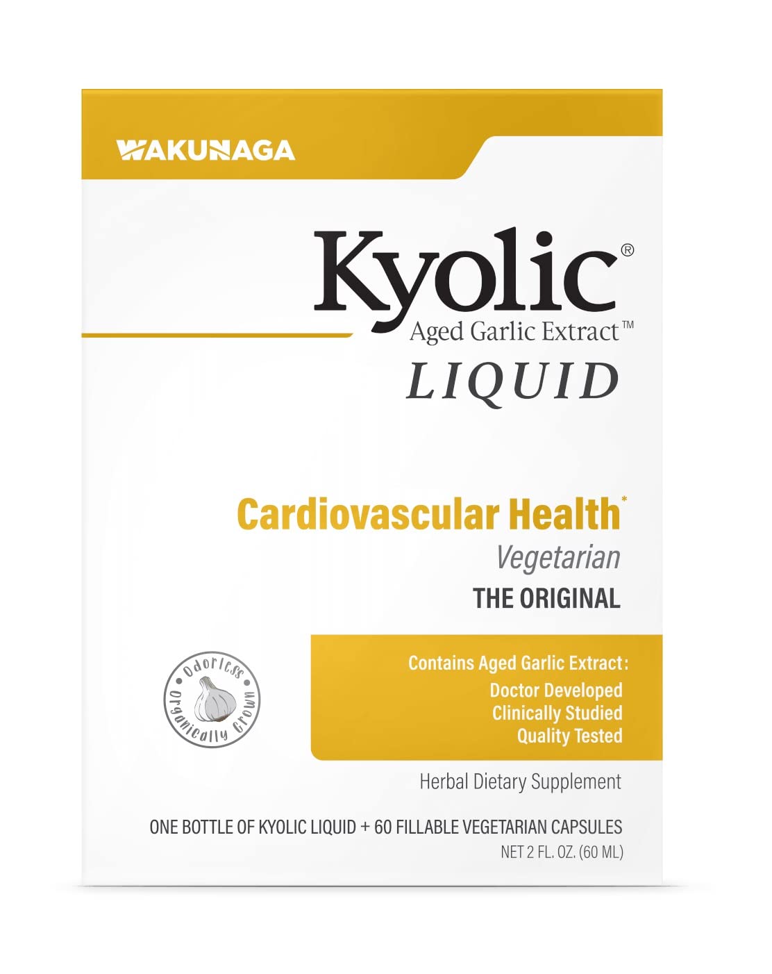 Foto 2 pulgar | Suplemento Líquido De Extracto De Ajo Envejecido Kyolic, 60 Ml + 60 Cápsulas - Venta Internacional.
