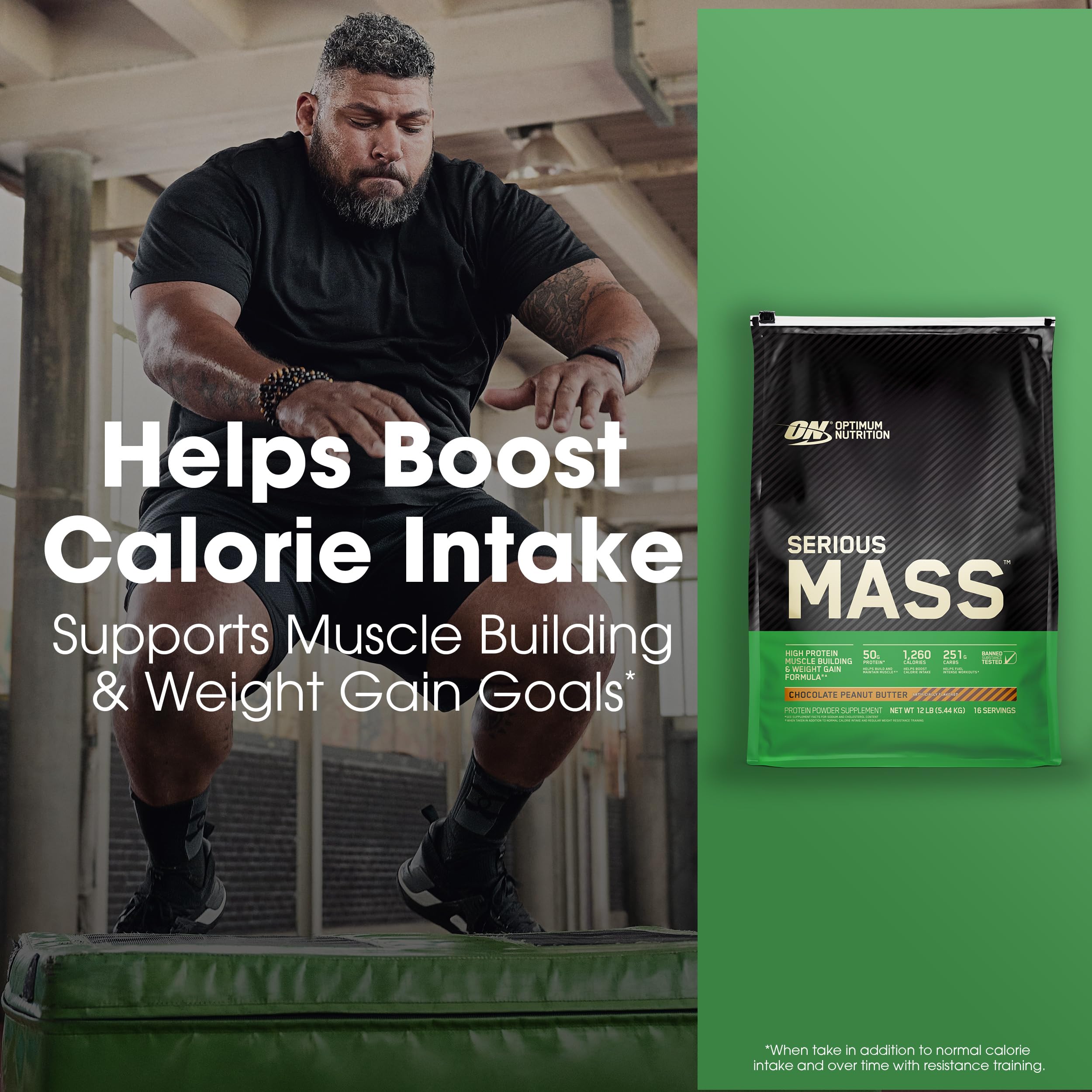 Foto 2 | Proteína En Polvo Para Ganar Peso Optimum Nutrition Serious Mass - Venta Internacional.