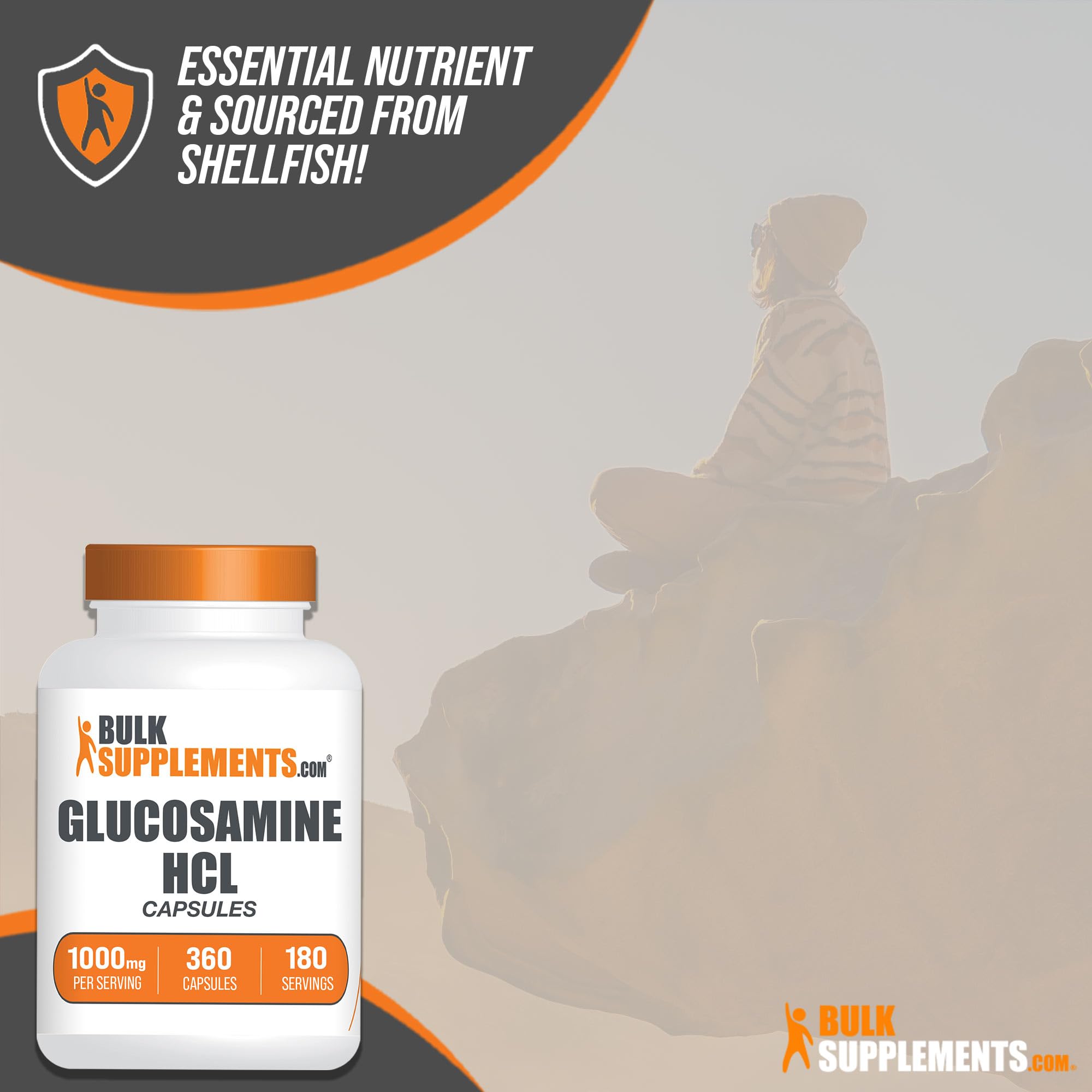Foto 3 | Supplement Bulksupplements.com Glucosamina Hcl 1000 Mg 360 Cápsulas - Venta Internacional.