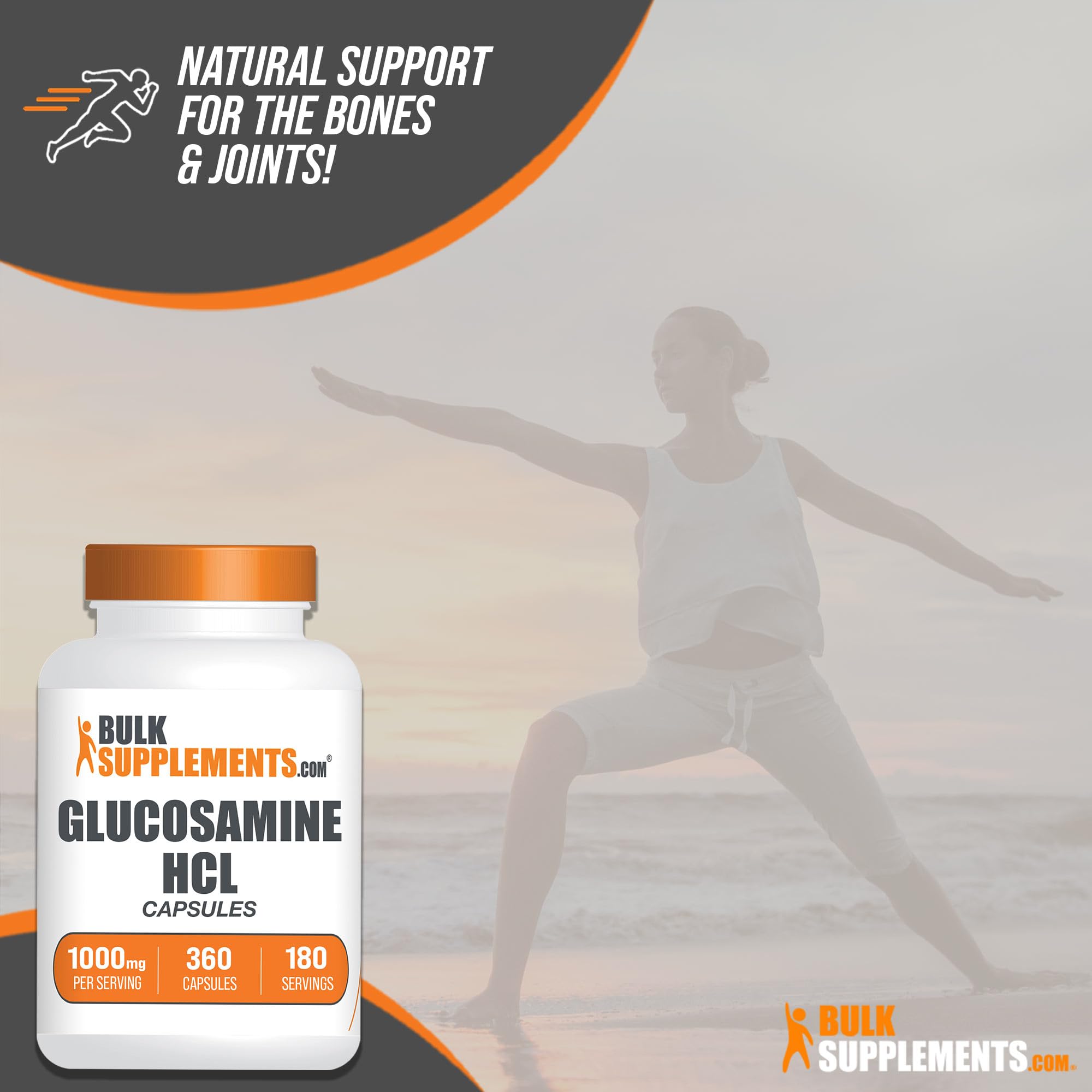 Foto 5 pulgar | Supplement Bulksupplements.com Glucosamina Hcl 1000 Mg 360 Cápsulas - Venta Internacional.