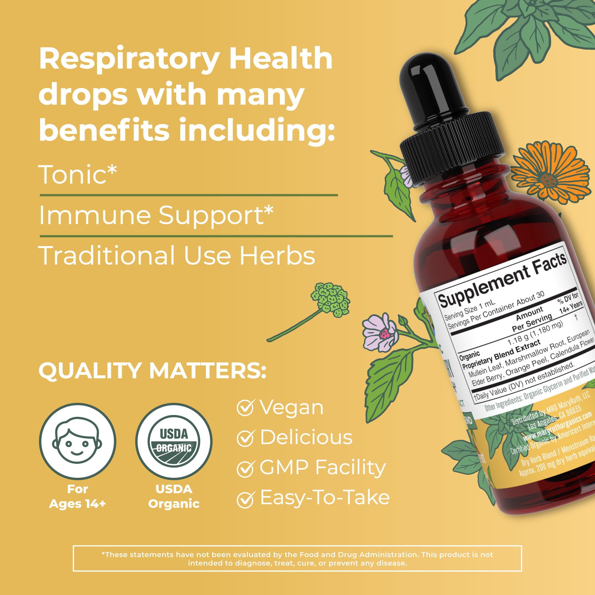 Foto 4 | Suplemento Maryruth Organics Respiratory Health 30 Ml - Venta Internacional.