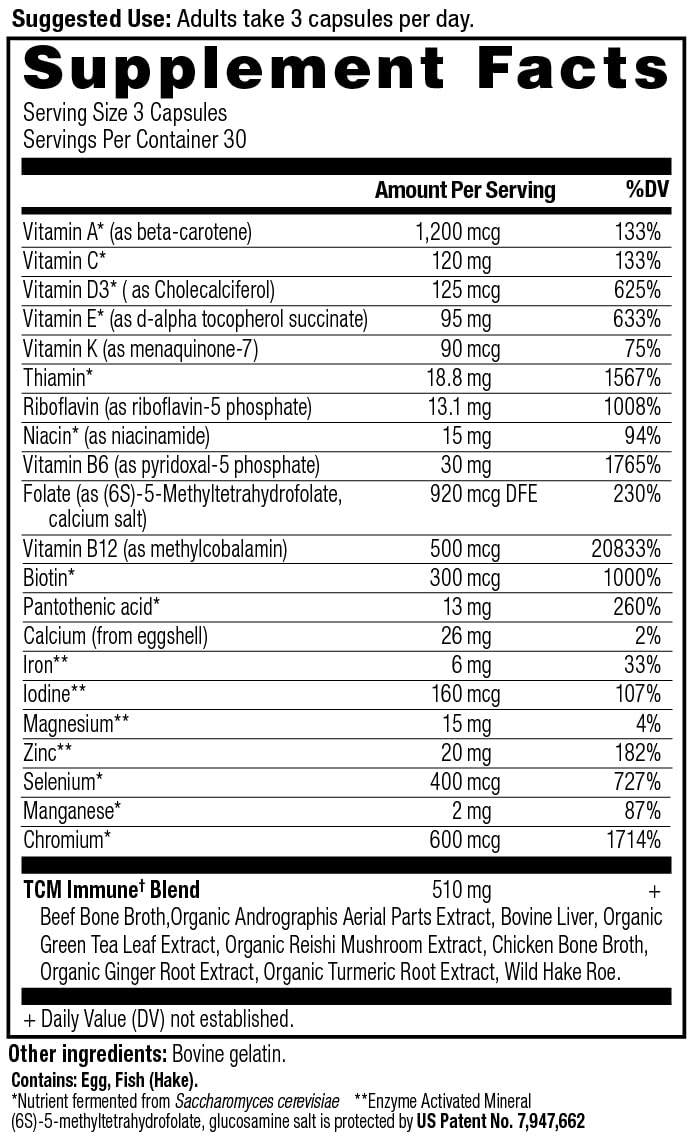 Foto 3 pulgar | Multivitamínico Ancient Nutrition Immune Support 90 Cápsulas - Venta Internacional.