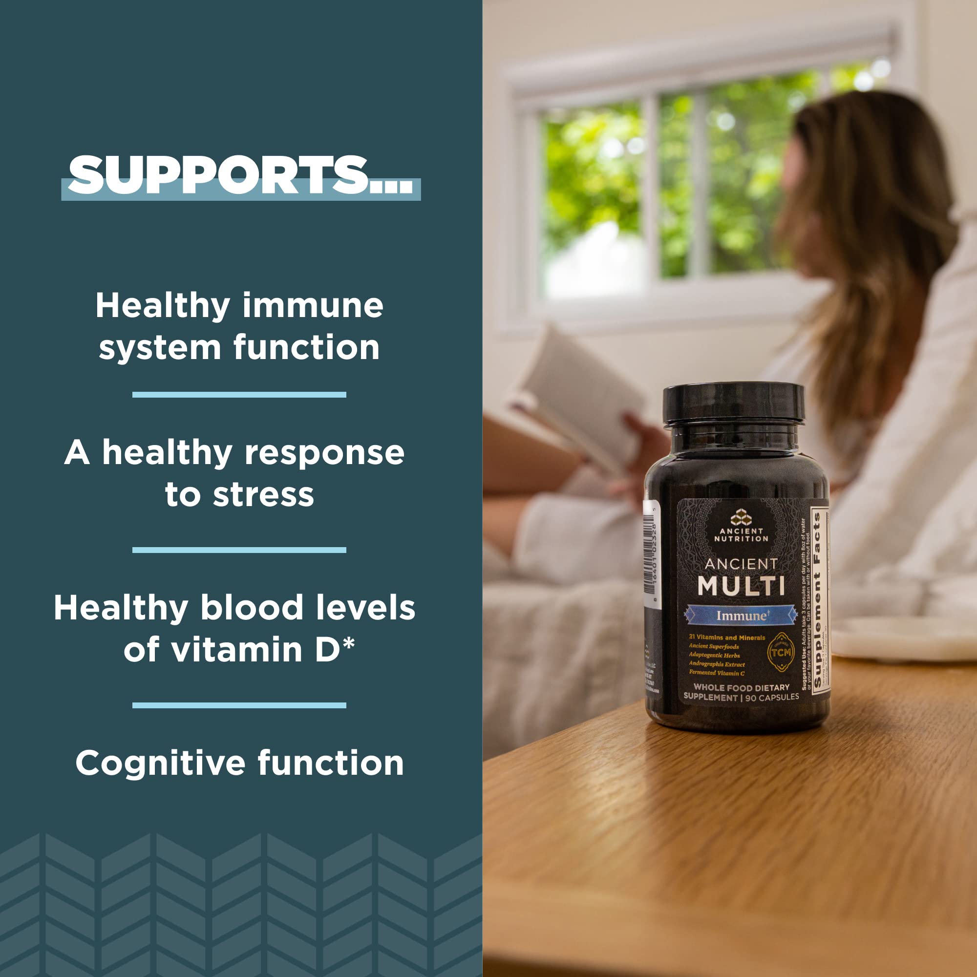 Foto 4 pulgar | Multivitamínico Ancient Nutrition Immune Support 90 Cápsulas - Venta Internacional.