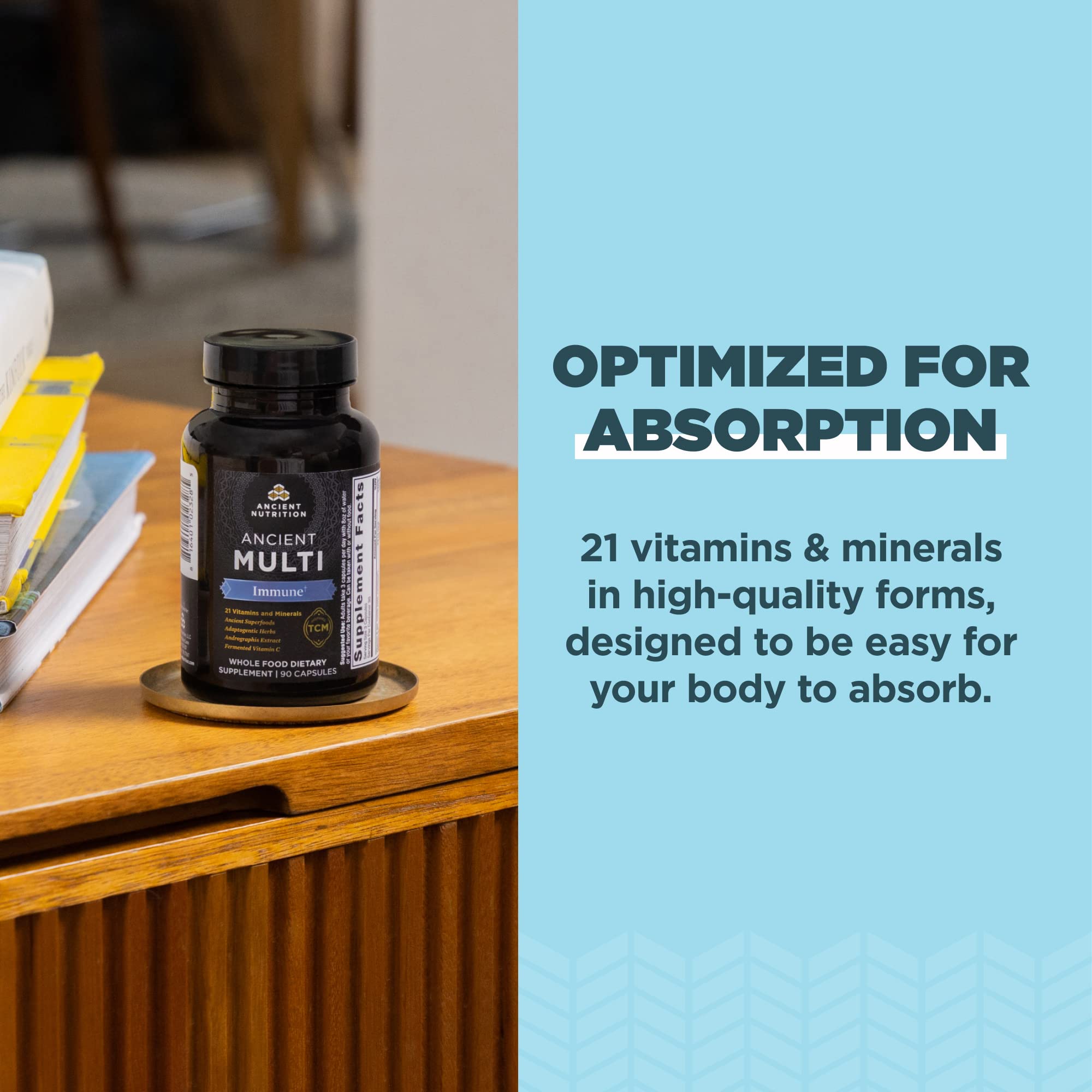 Foto 4 | Multivitamínico Ancient Nutrition Immune Support 90 Cápsulas - Venta Internacional.