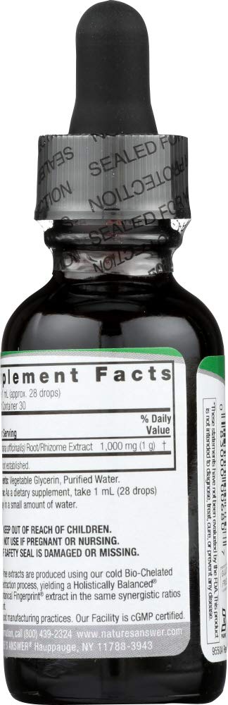 Foto 4 pulgar | Suplemento Nature's Answer De Raíz De Valeriana Sin Alcohol, 30 Ml - Venta Internacional.