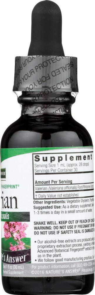 Foto 5 pulgar | Suplemento Nature's Answer De Raíz De Valeriana Sin Alcohol, 30 Ml - Venta Internacional.
