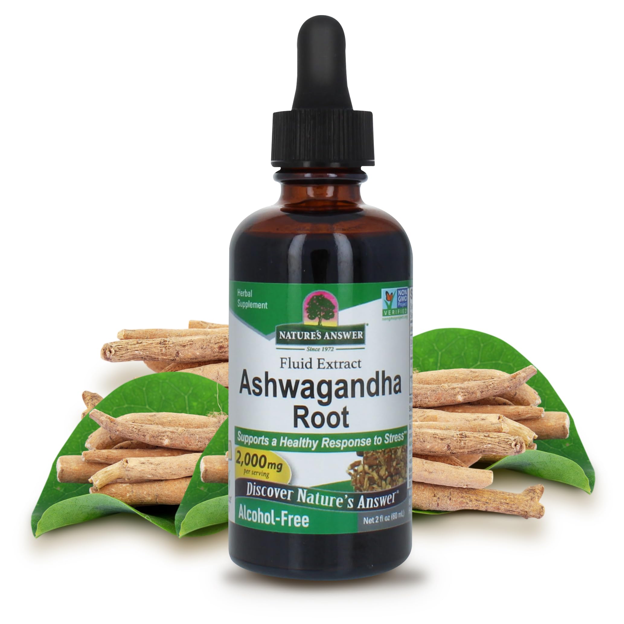 Foto 2 pulgar | Suplemento Nature's Answer De Raíz De Ashwagandha, 60 Ml - Venta Internacional.
