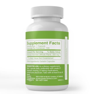 Foto 3 | Suplementos Dietéticos Ingredientes Puros Originales Bacopa Monnieri - Venta Internacional.