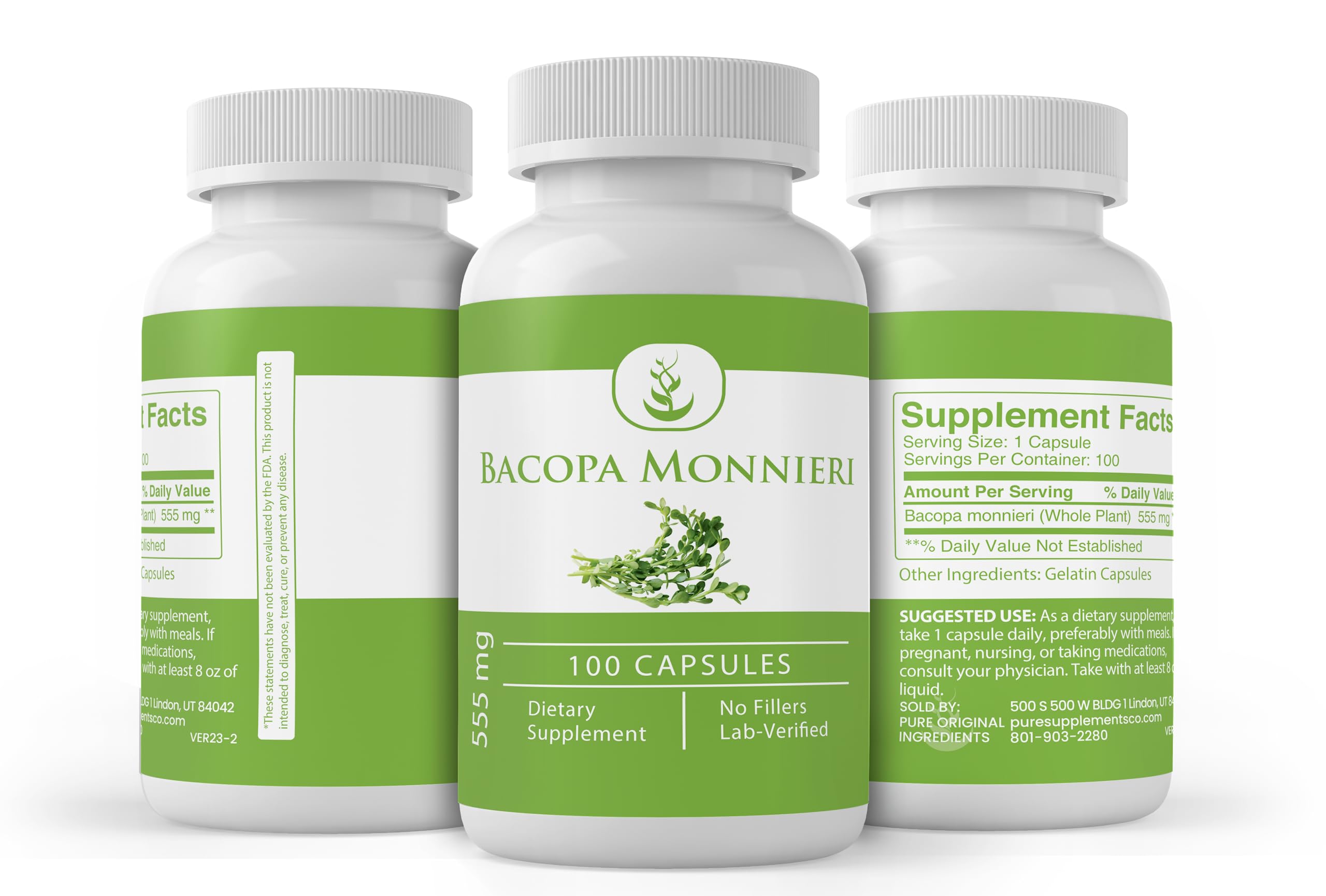 Foto 4 | Suplementos Dietéticos Ingredientes Puros Originales Bacopa Monnieri - Venta Internacional.