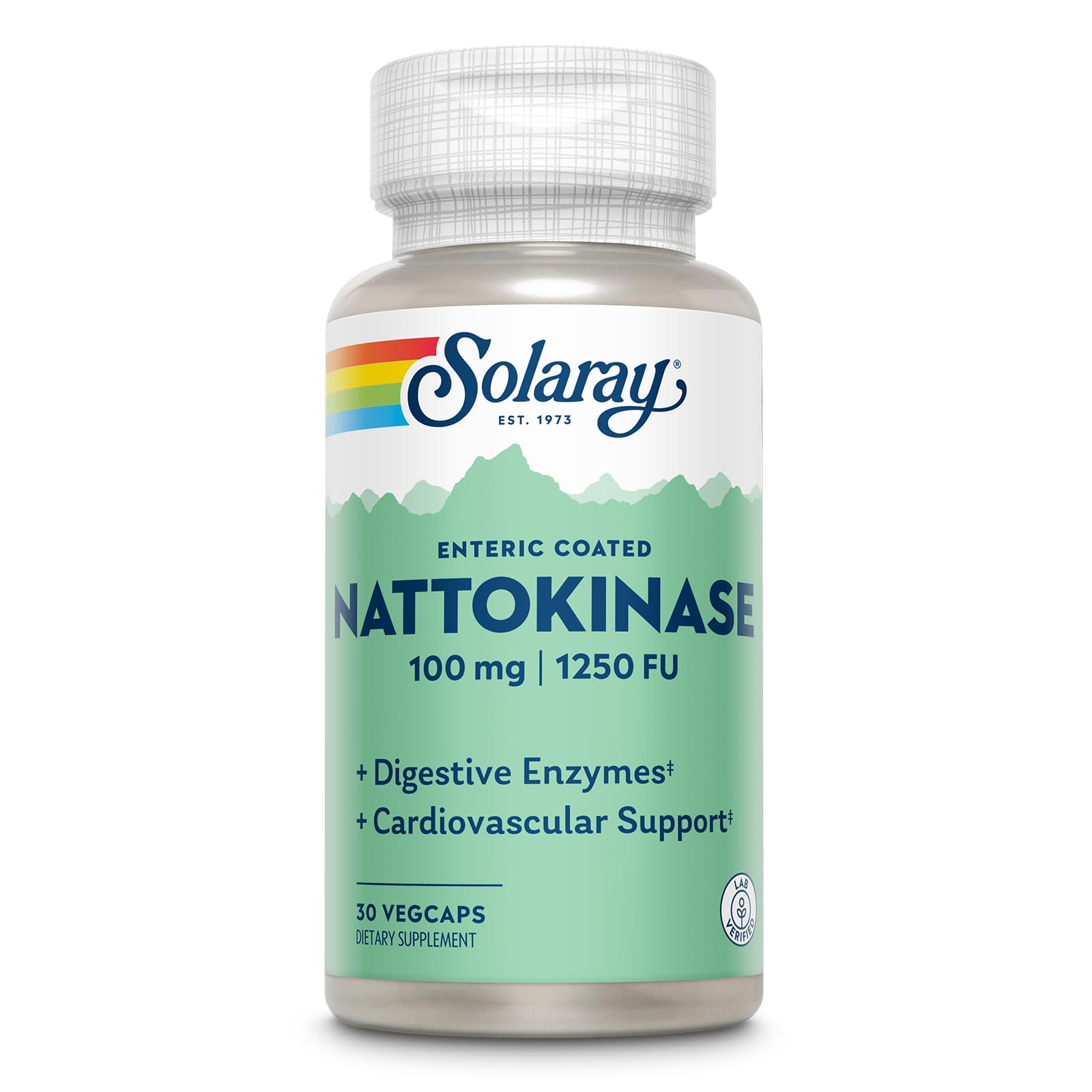 Foto 2 pulgar | Suplemento Solaray Nattokinase, 100 Mg, 1250 Fu, 30 Cápsulas Vegetarianas - Venta Internacional.