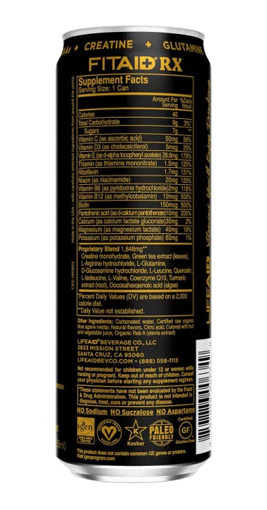 Foto 2 | Bebida De Recuperación Lifeaid Fitaid Rx, Sabor A Uva Ácida, Lata De 355 Ml - Venta Internacional.
