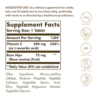 Foto 2 | Suplemento Solgar De Vitamina C 500 Mg Con Escaramujo 250 Comprimidos - Venta Internacional.