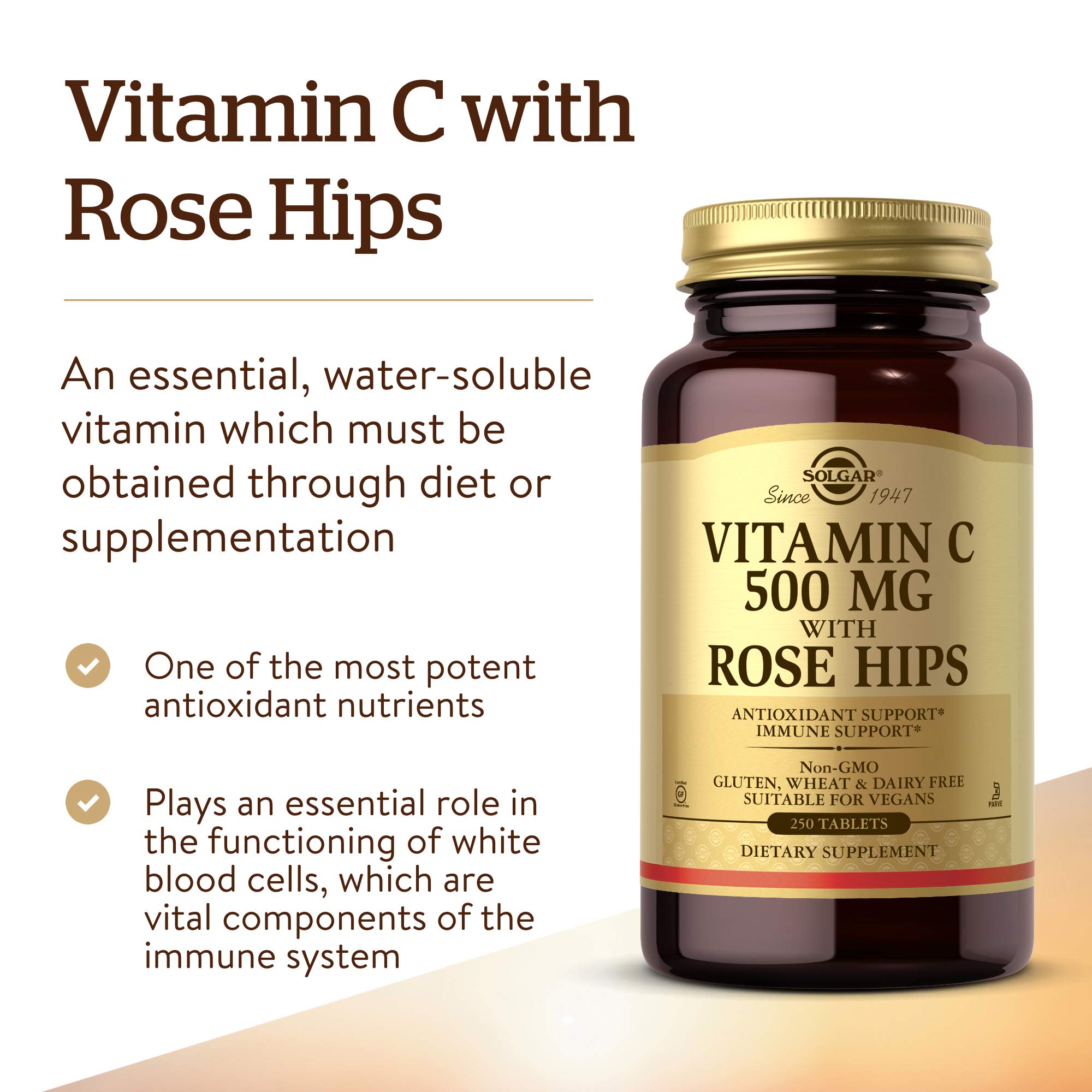 Foto 4 pulgar | Suplemento Solgar De Vitamina C 500 Mg Con Escaramujo 250 Comprimidos - Venta Internacional.