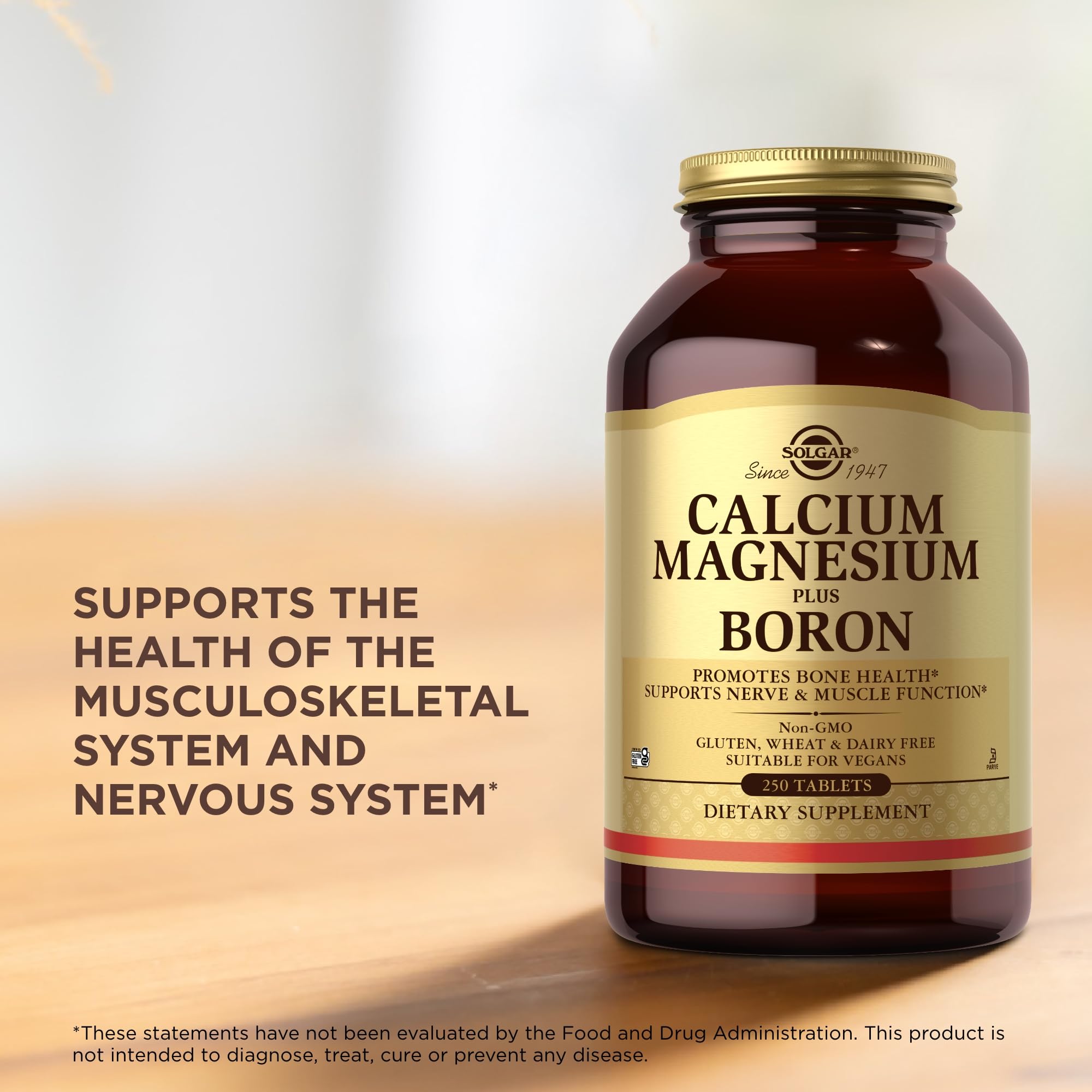 Foto 6 pulgar | Suplemento Solgar Calcium Magnesium Plus Boro 250 Comprimidos - Venta Internacional.