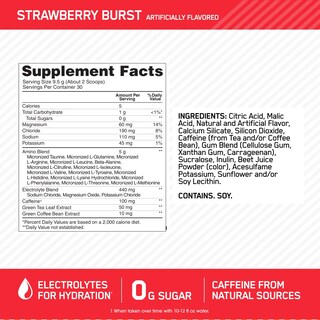 Foto 3 | Suplemento Optimum Nutrition Amino Energy Fresa 30 Dosis - Venta Internacional.