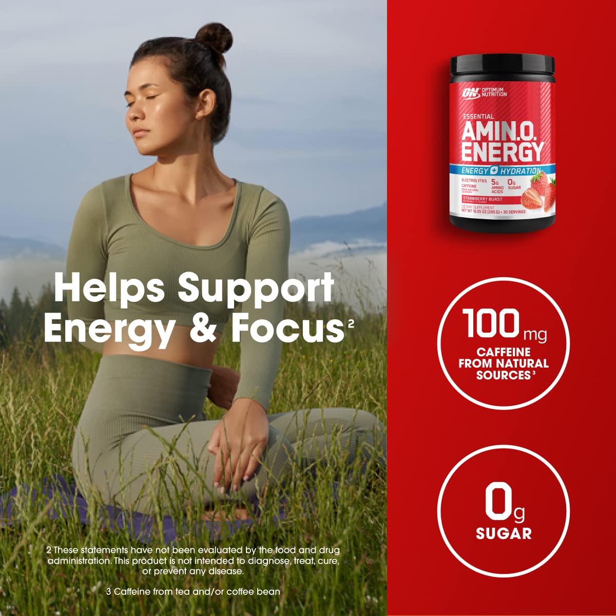 Foto 5 pulgar | Suplemento Optimum Nutrition Amino Energy Fresa 30 Dosis - Venta Internacional.