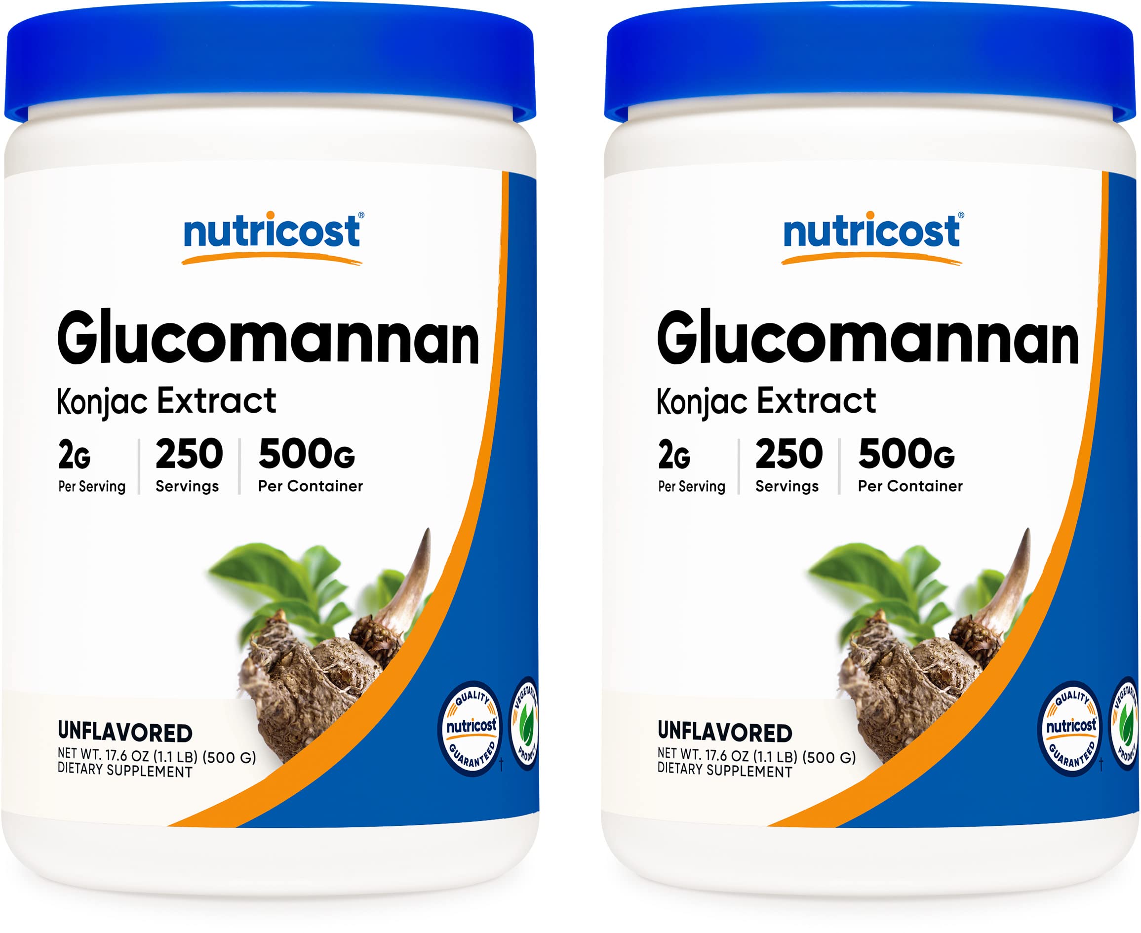 Foto 1 | Glucomanano En Polvo Nutricost 500 G (2 Botellas) - Venta Internacional.