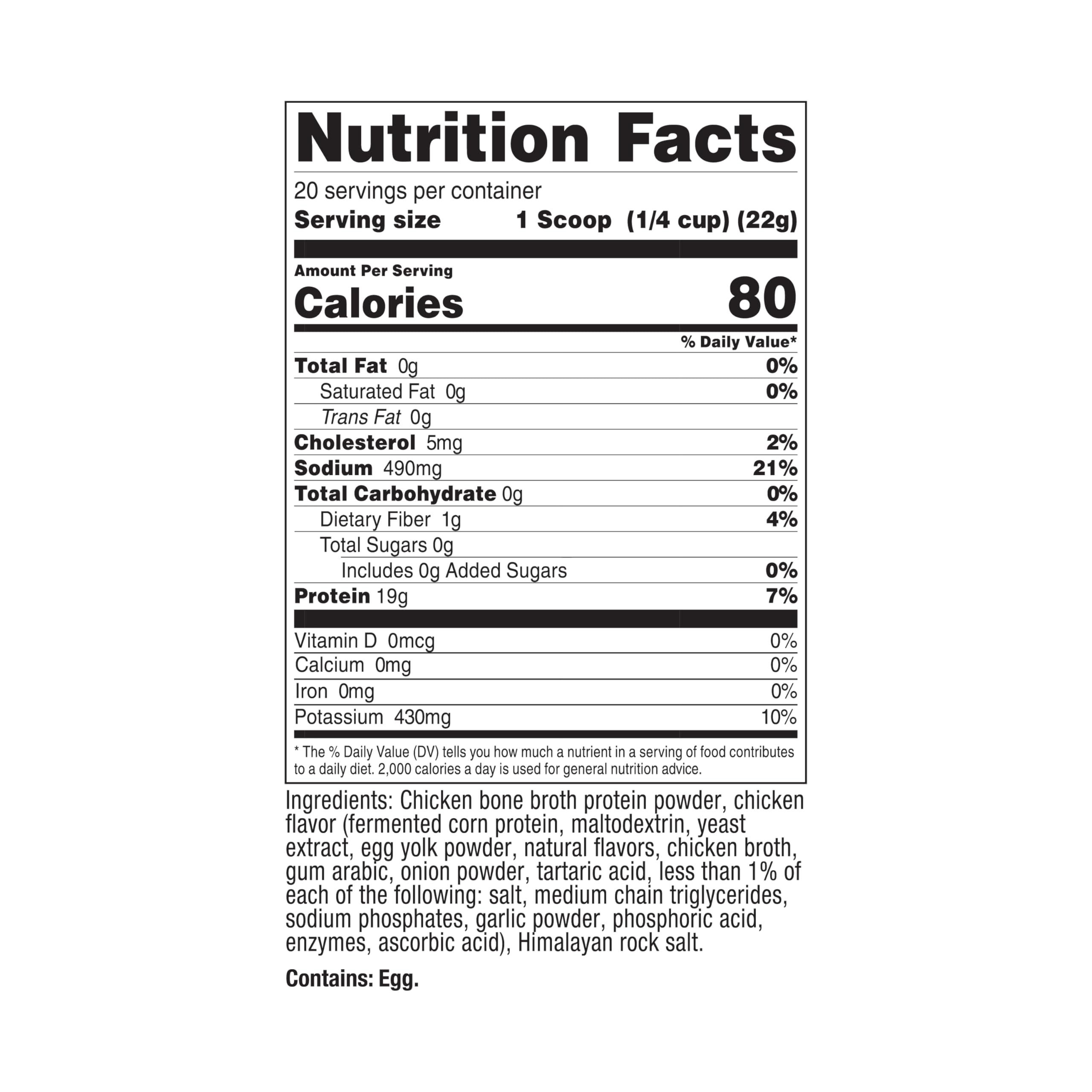 Foto 4 | Caldo De Huesos De Pollo Protein Nutricost, 20 Porciones - Venta Internacional.