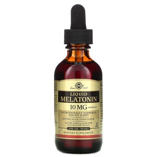 Foto 3 | Suplemento De Melatonina Líquida Solgar 10 Mg De Cereza Negra Natural - Venta Internacional.