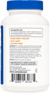 Foto 3 | Suplemento Nutricost Melatonin 5 Mg 240 Cápsulas (2 Botellas) - Venta Internacional.