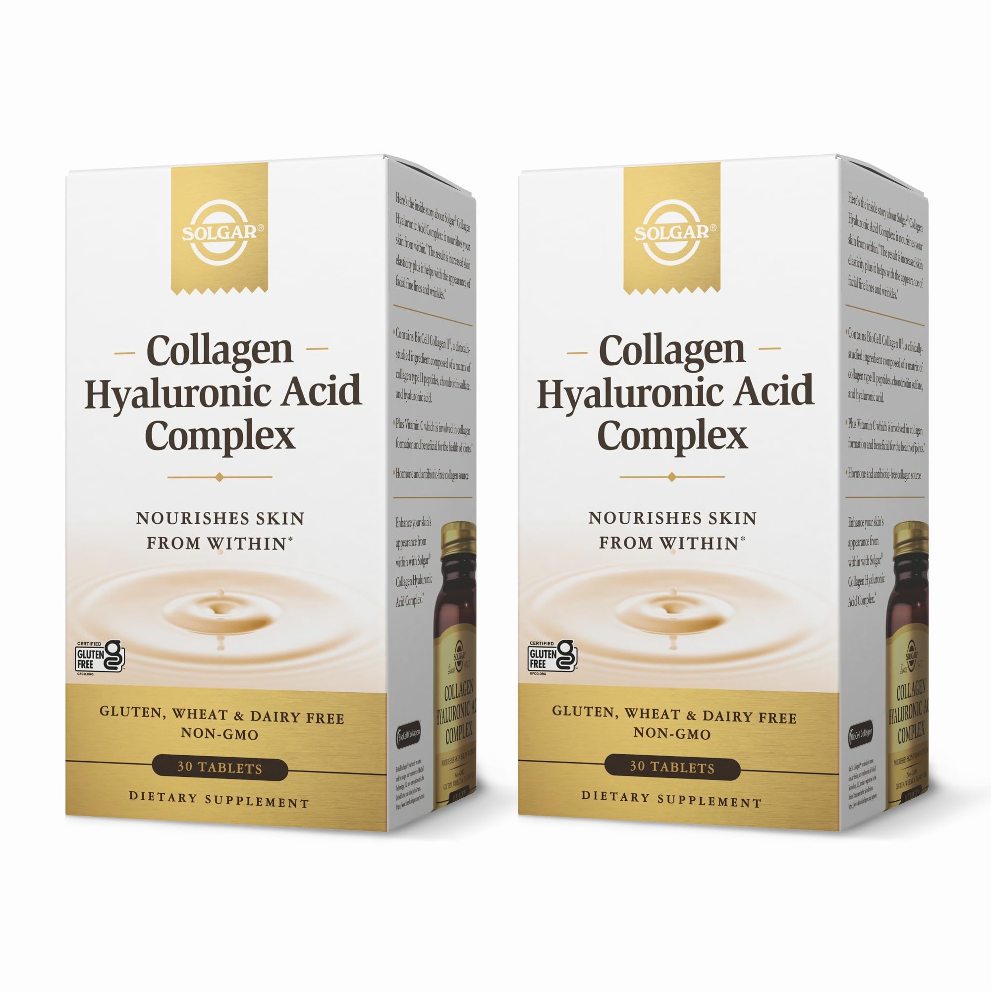 Foto 1 | Suplemento: Complejo De Colágeno Y Ácido Hialurónico Solgar, 30 Tabletas - Venta Internacional.