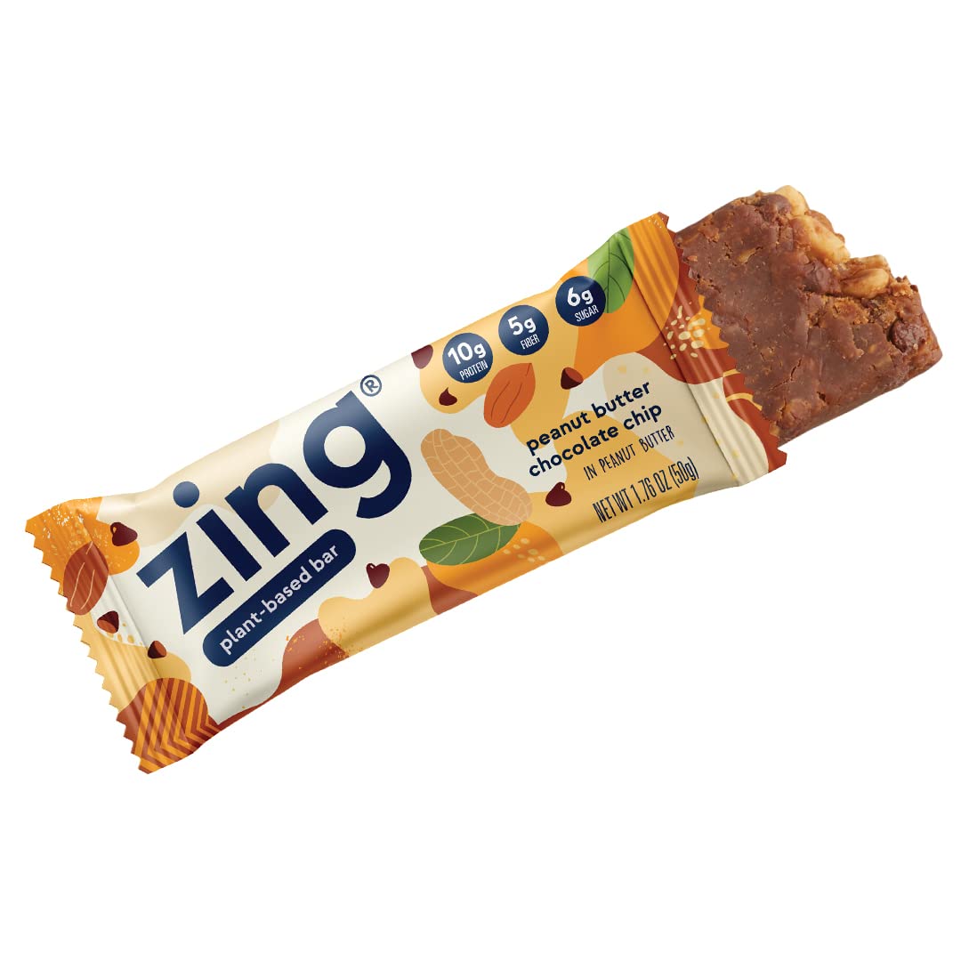 Foto 8 pulgar | Barras De Proteína Zing Con Mantequilla De Cacahuete Y Chispas De Chocolate Veganas X12 - Venta Internacional.