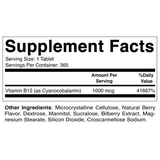 Foto 2 | Suplemento Bitamina B12 Vitamatic 365 Tabletas-Venta Internacional