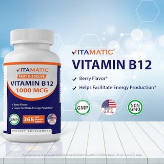 Foto 3 | Suplemento Bitamina B12 Vitamatic 365 Tabletas-Venta Internacional