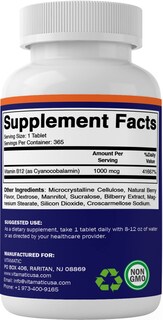 Foto 5 | Suplemento Bitamina B12 Vitamatic 365 Tabletas-Venta Internacional