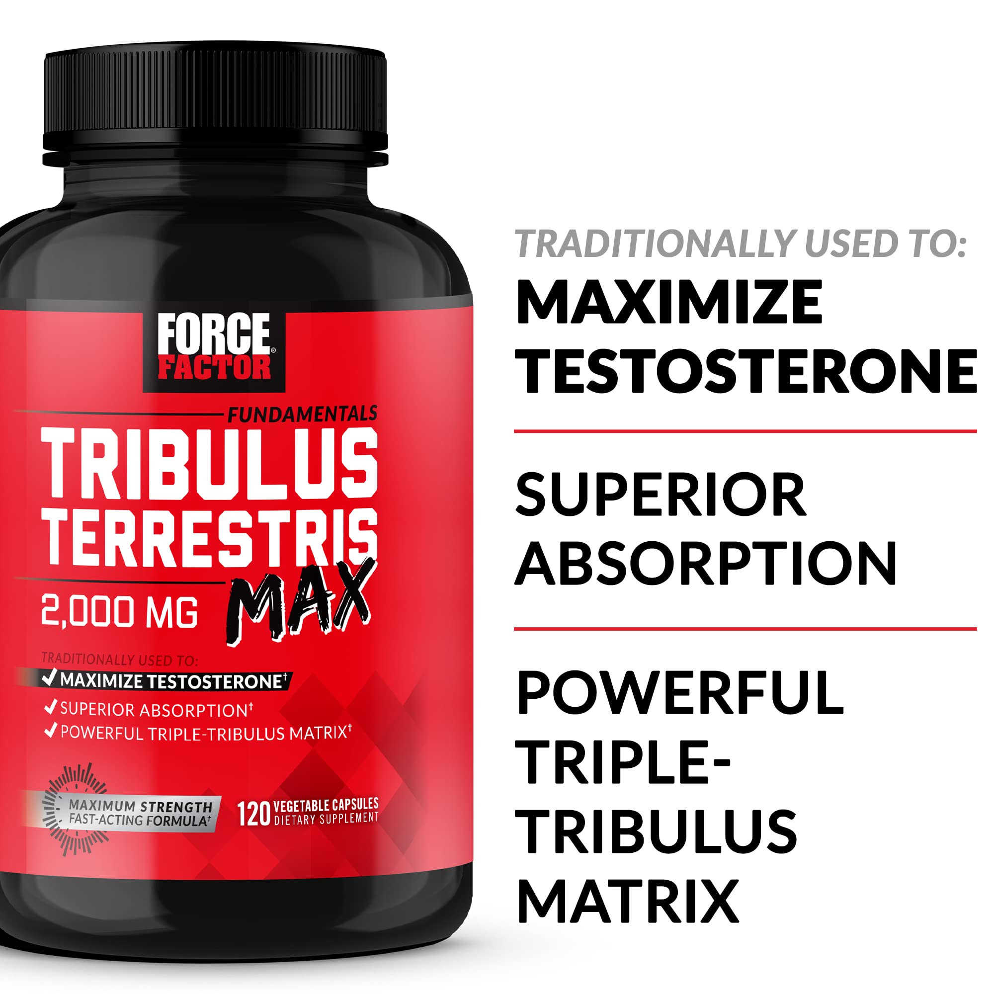 Foto 3 pulgar | Suplemento Force Factor Tribulus Terrestris Max 2000 Mg - Venta Internacional