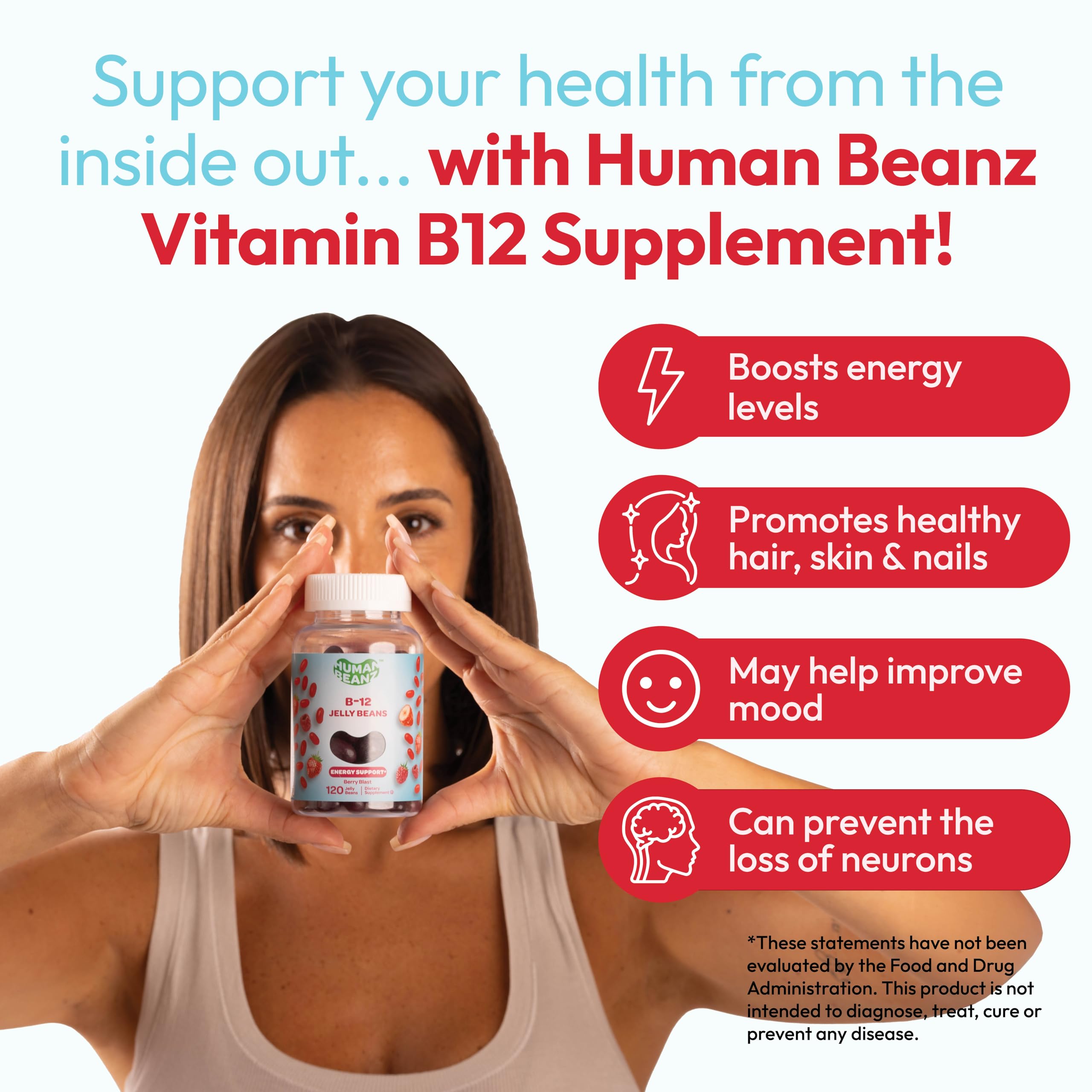 Foto 5 pulgar | Suplemento Vitamina B12 Metilada Human Beanz 120 Gomitas - Venta Internacional