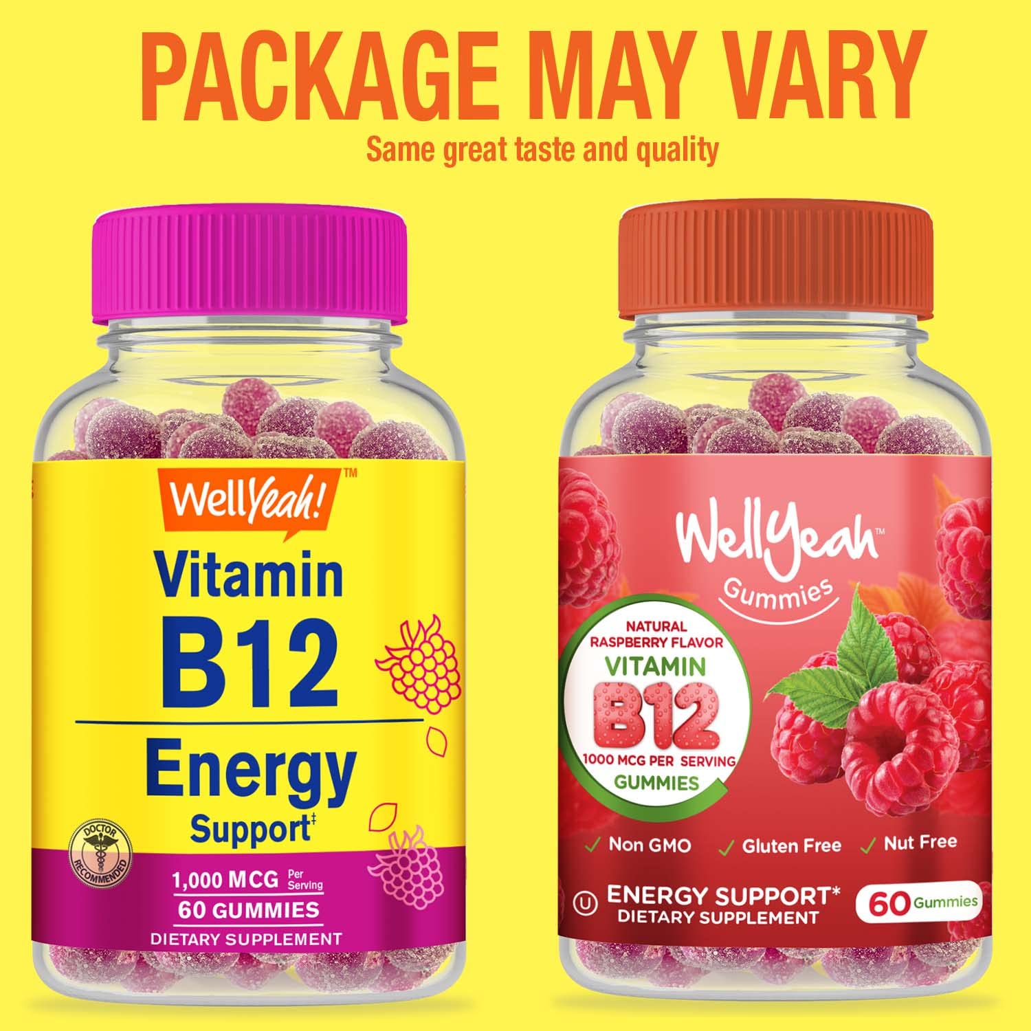 Foto 3 pulgar | Gomitas de Vitamina B12 Wellyeah 1000 Mcg 60 Unidades - Venta Internacional