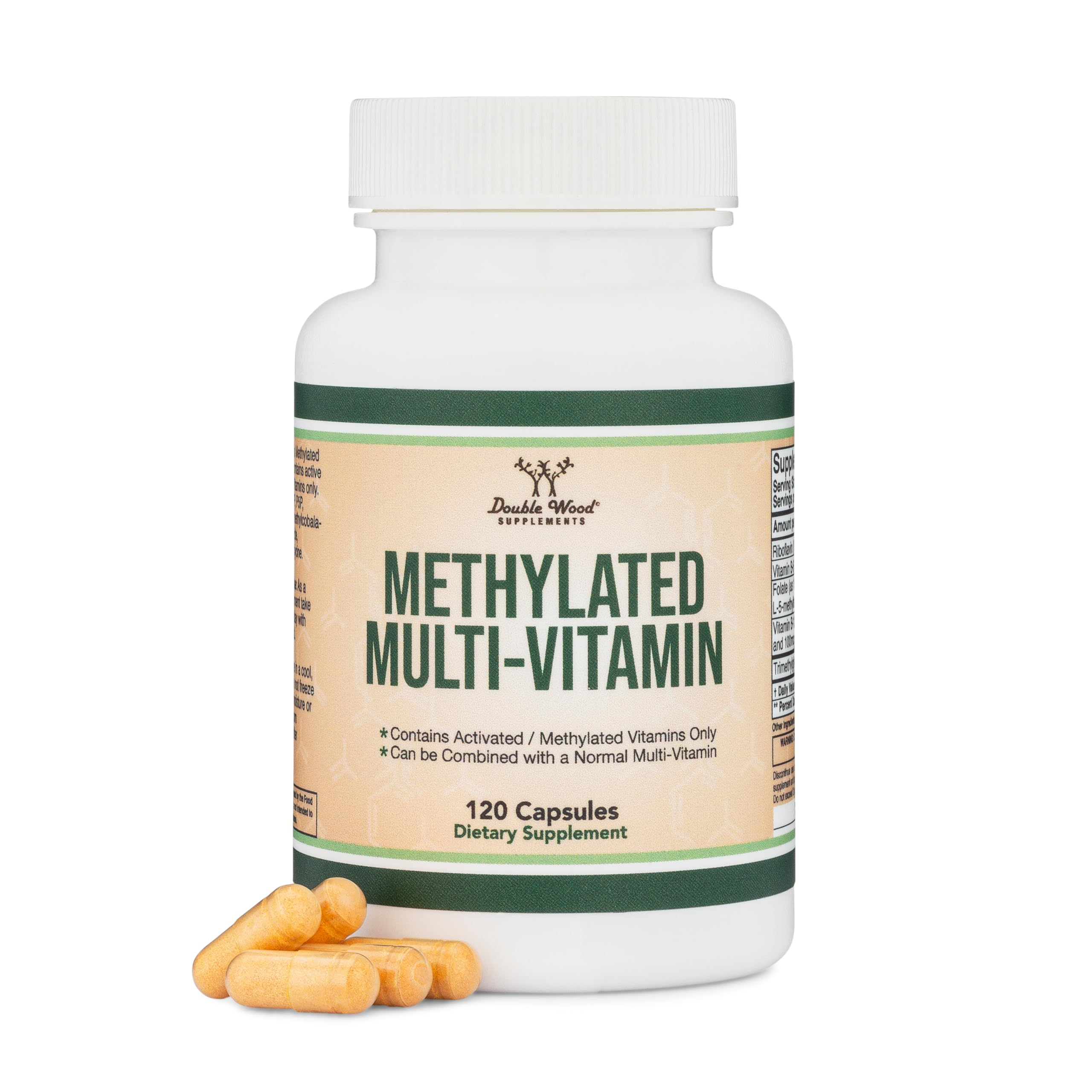 Foto 1 | Suplemento Multivitamínico Metilado Double Wood 120 Cápsulas - Venta Internacional.