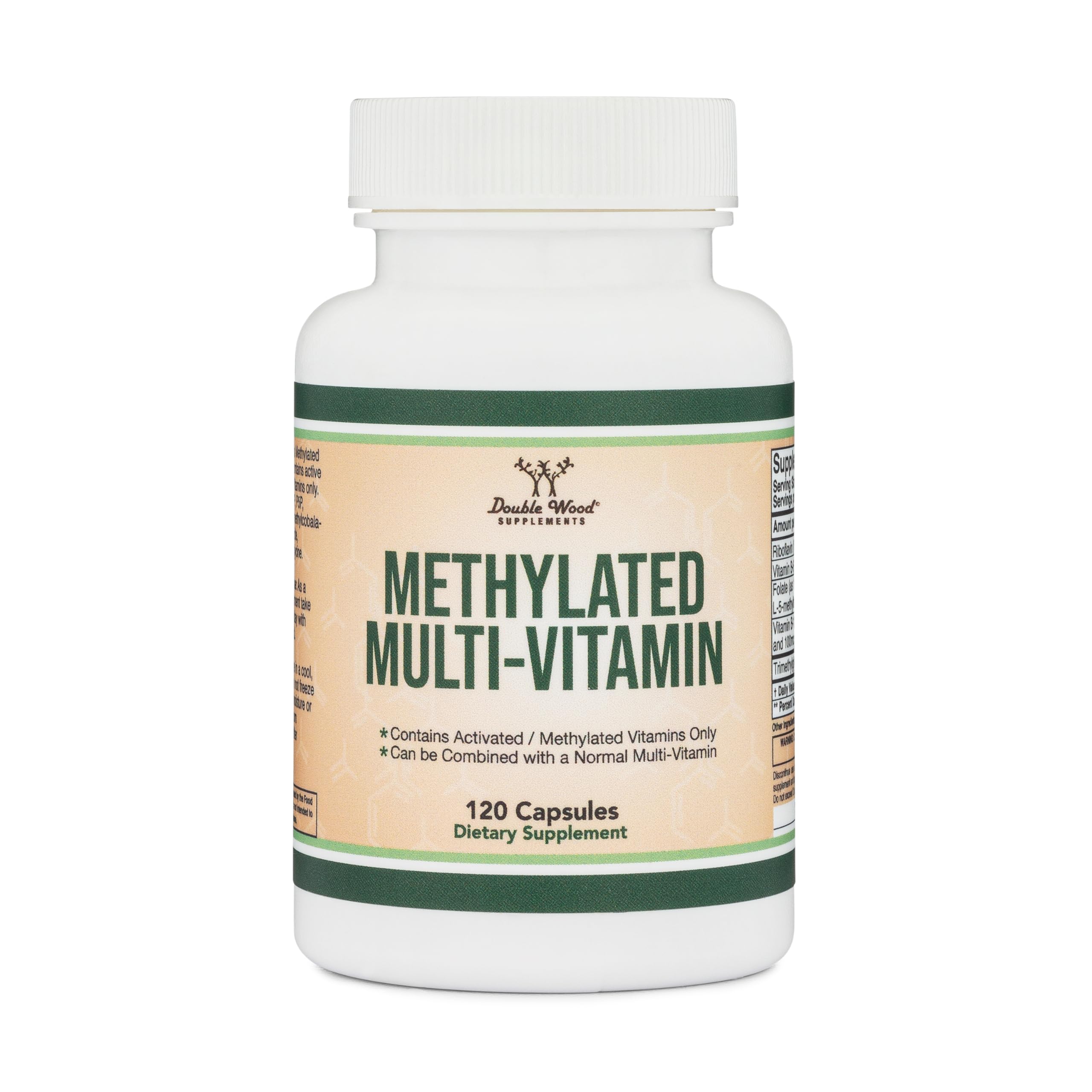 Foto 4 | Suplemento Multivitamínico Metilado Double Wood 120 Cápsulas - Venta Internacional.