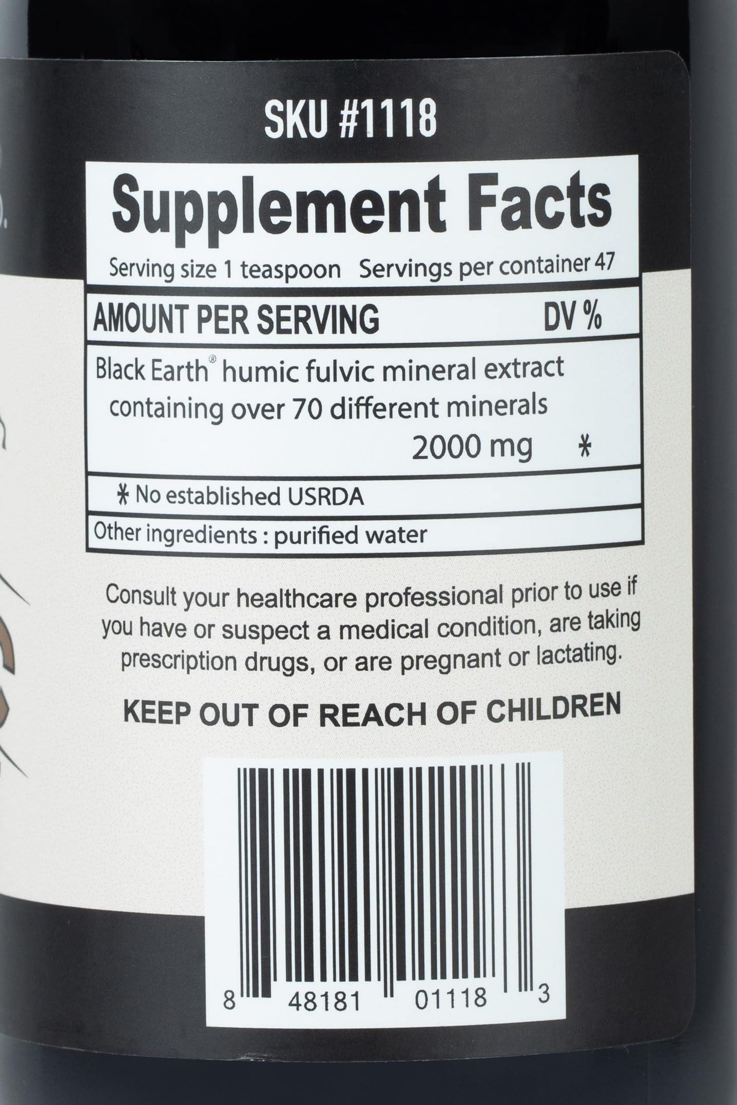 Foto 2 | Suplemento Ácido Fúlvico Black Earth The Food Movement Co. 236 ml-Venta Internacional