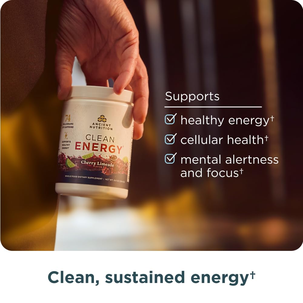 Foto 6 pulgar | Polvo Energético Ancient Nutrition Clean Cherry Limeade 30 Raciones - Venta Internacional