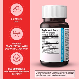 Foto 2 | Suplemento Sulfato De Glucosamina Cristalino Dona 60 Tabletas-Venta Internacional