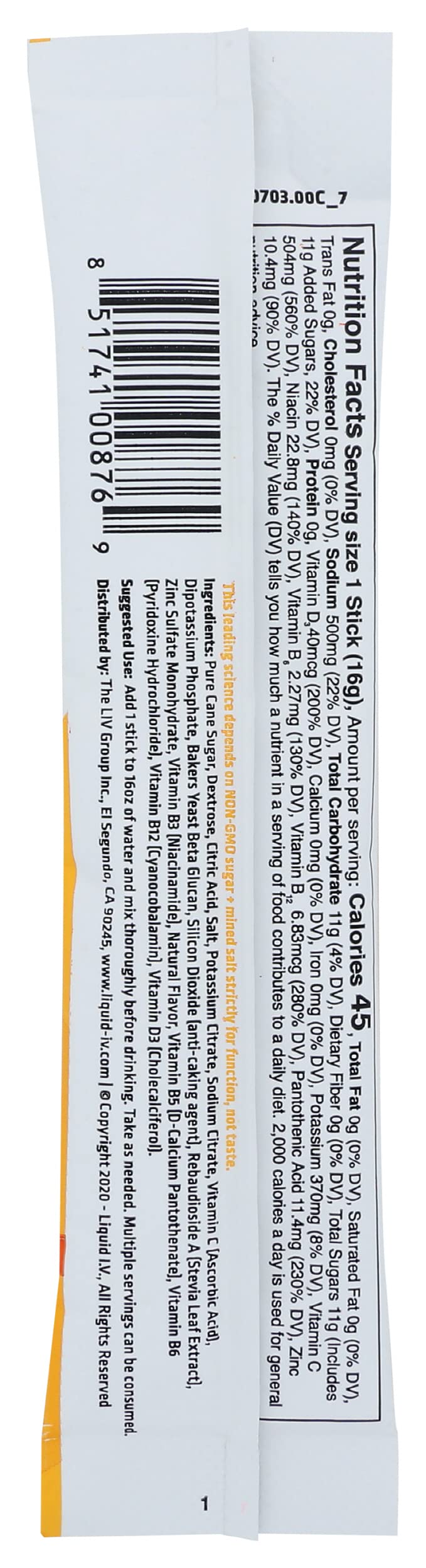 Foto 4 pulgar | Suplementos Liquid Iv Multiplicador de Hidratación y Apoyo Inmunitario - Venta Internacional
