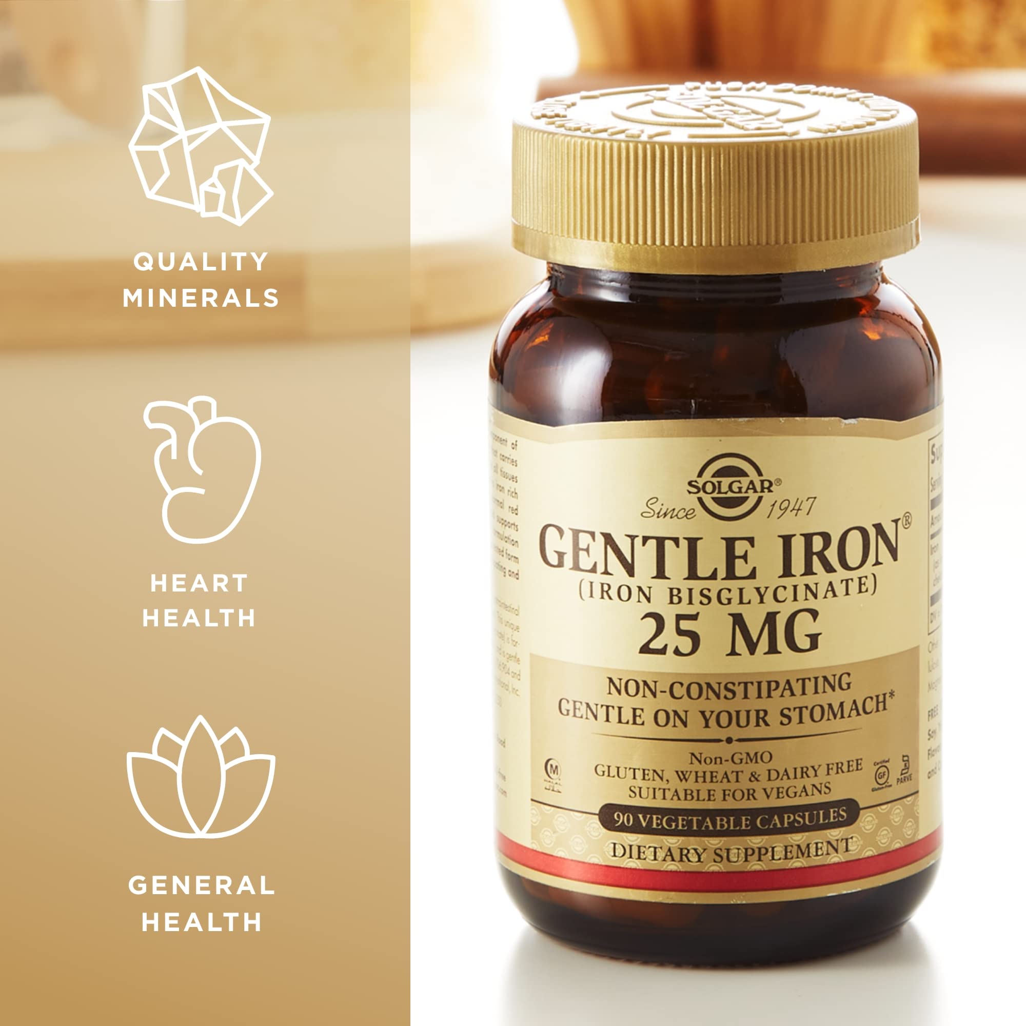 Foto 5 pulgar | Suplemento Solgar Gentle Iron 25 Mg 90 Cápsulas Vegetales - Venta Internacional.