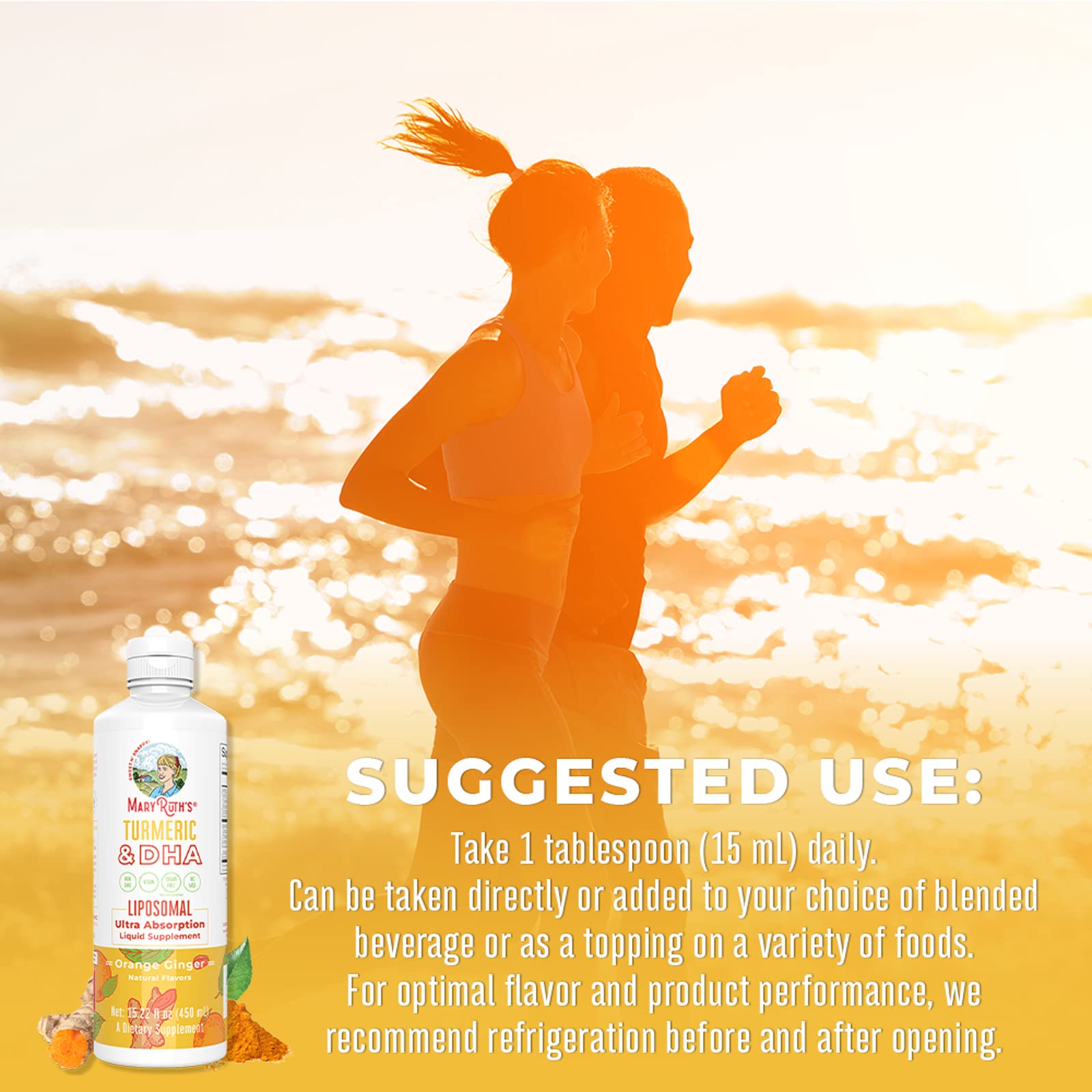 Foto 5 pulgar | Suplemento De Cúrcuma Liposomal Y Dha De Maryruth, 450 Ml - Venta Internacional.