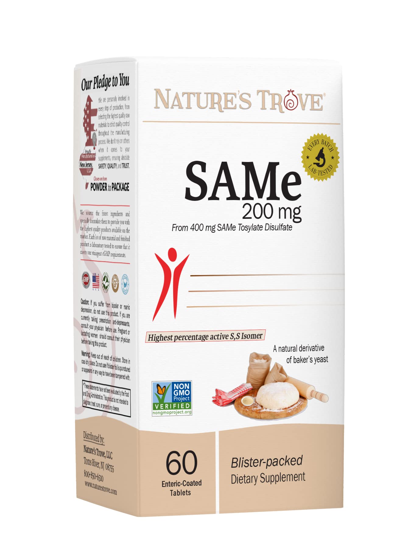 Foto 2 pulgar | Suplemento Nature's Trove Sam-e 200 Mg Vegano 60 Comprimidos - Venta Internacional.