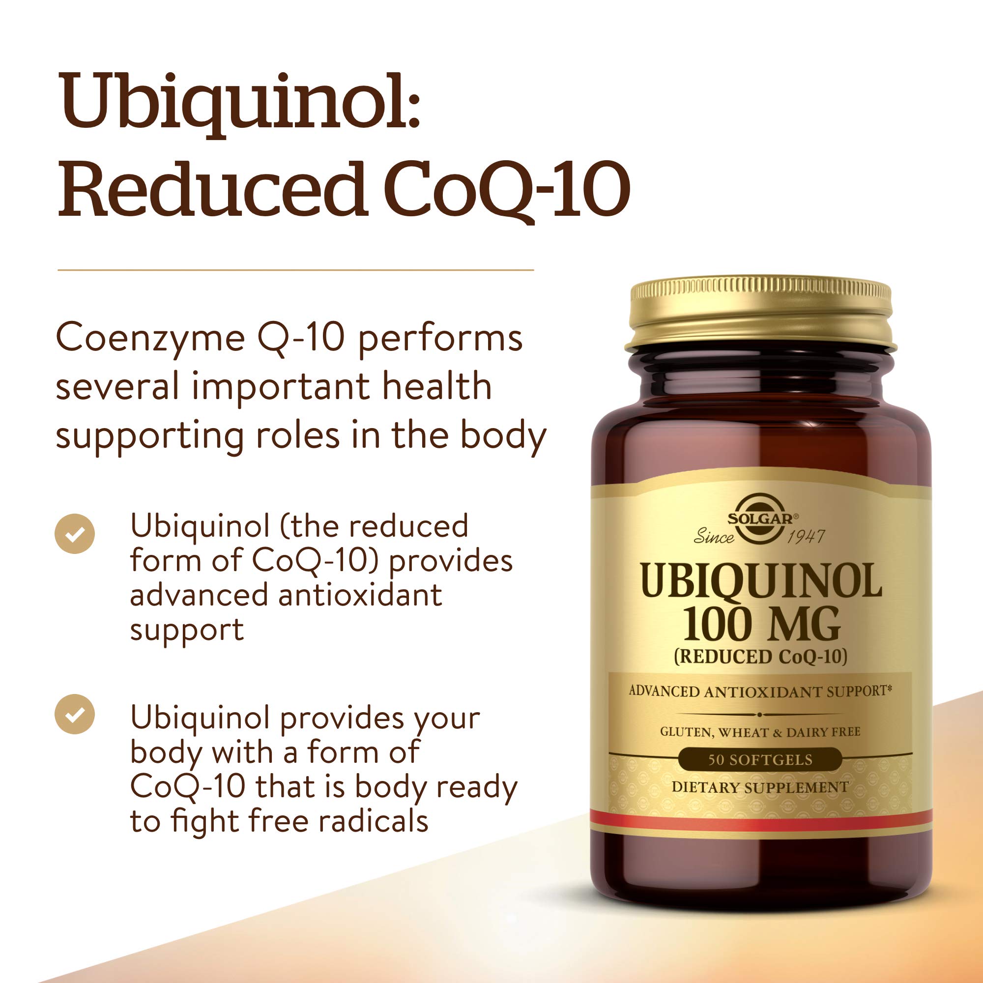 Foto 4 pulgar | Suplemento Solgar Ubiquinol 100 Mg (coq-10 Reducido) X100 - Venta Internacional.