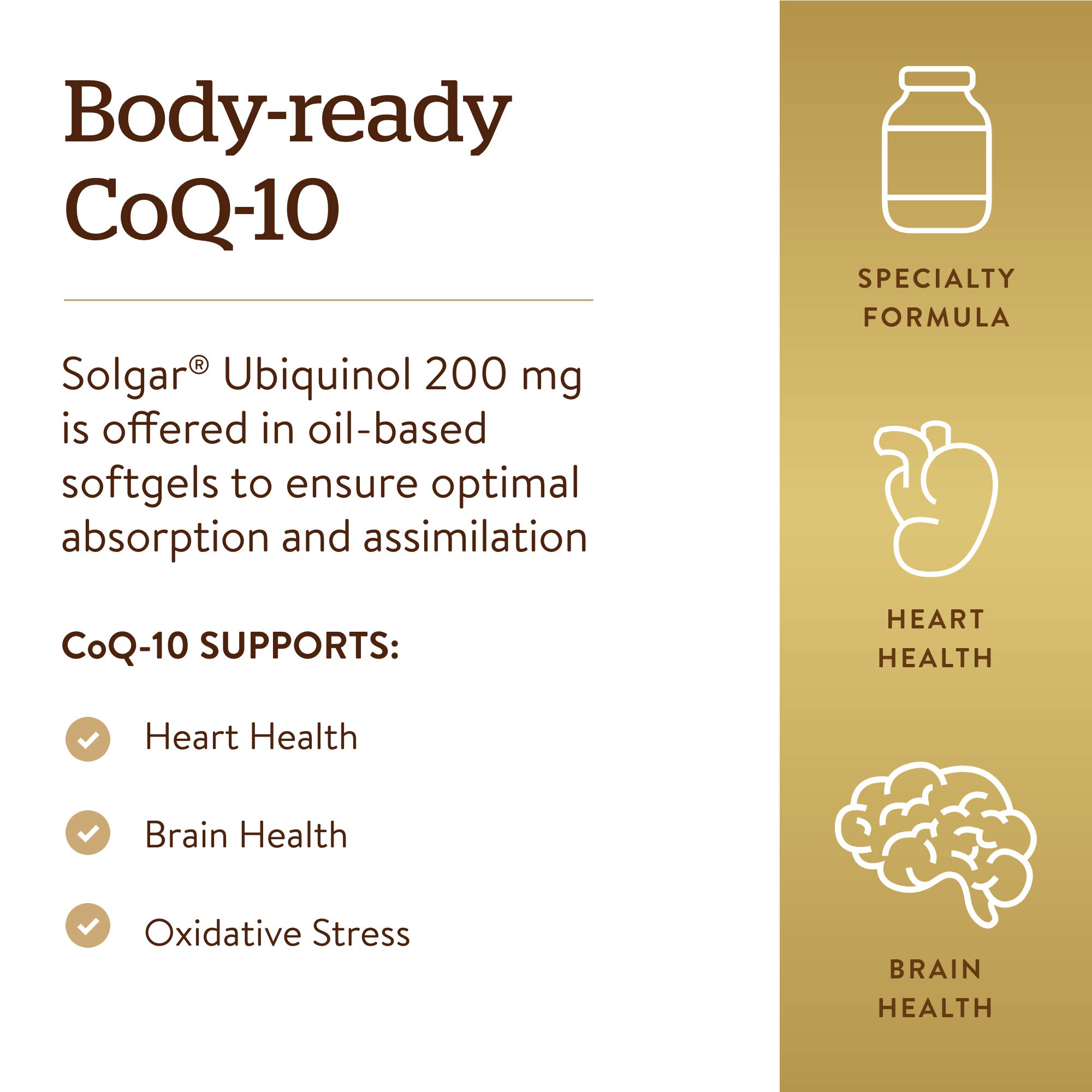 Foto 5 pulgar | Suplemento Solgar Ubiquinol 100 Mg (coq-10 Reducido) X100 - Venta Internacional.